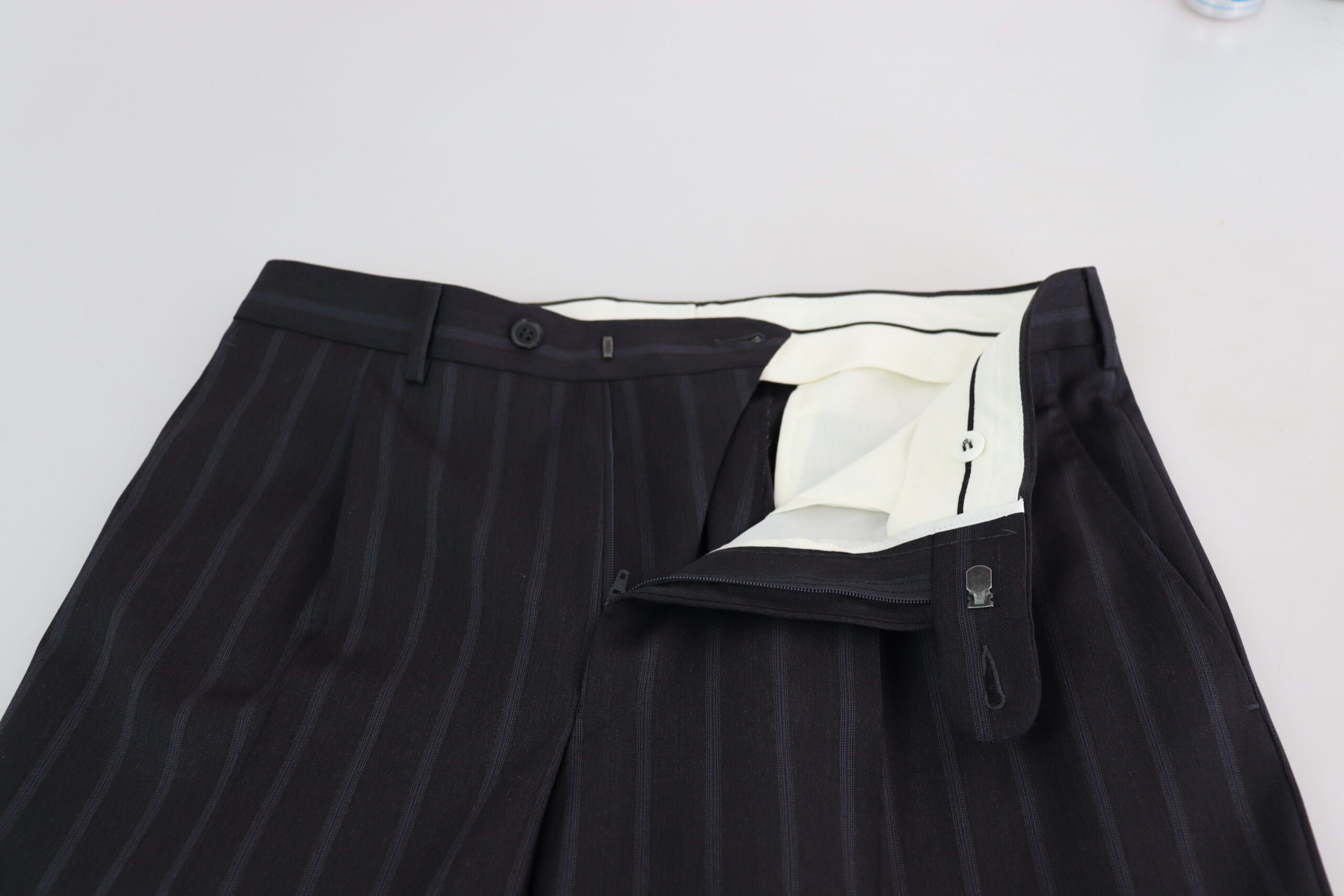 Gray Wool Blend Formal Trousers Pants - ventzia