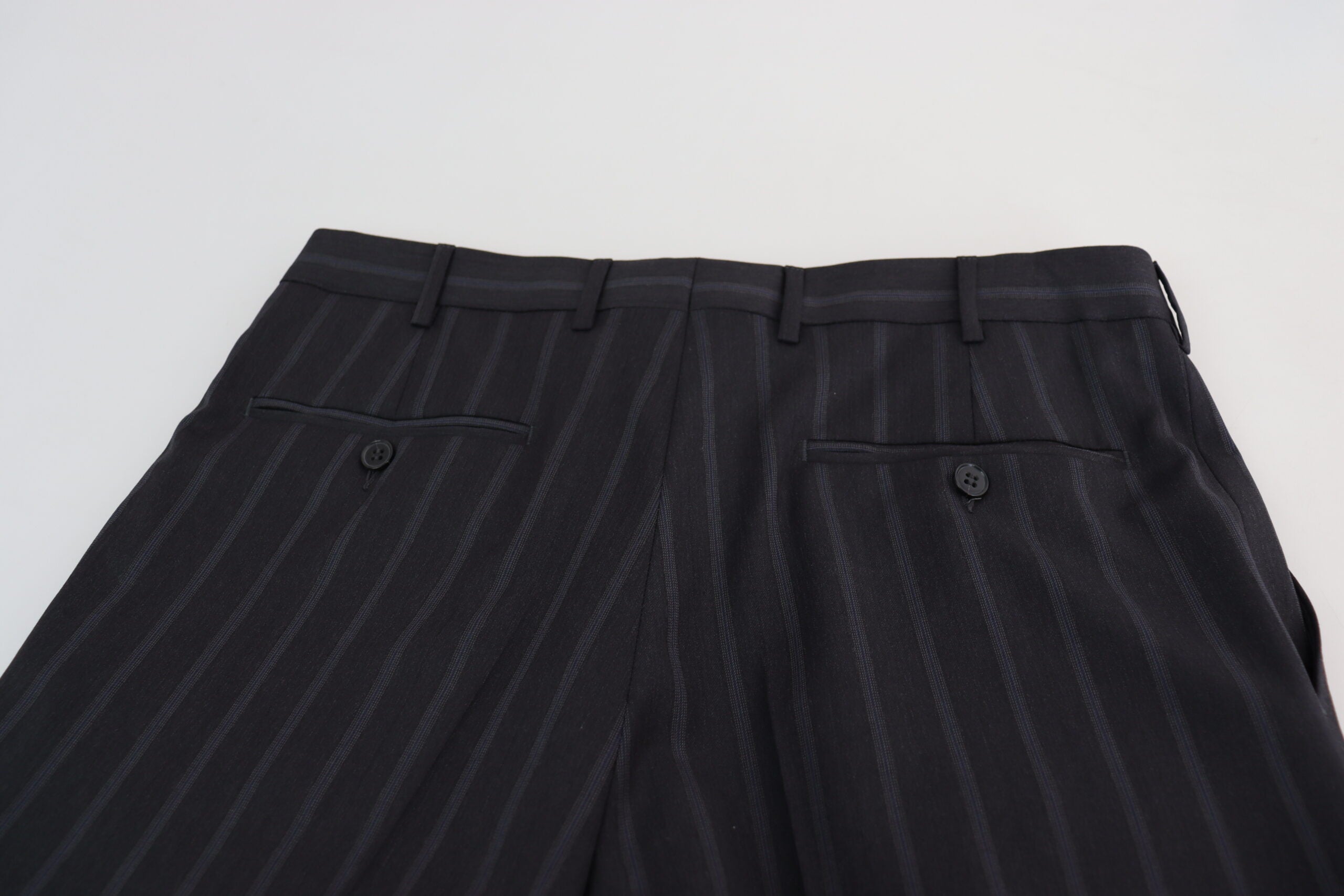 Gray Wool Blend Formal Trousers Pants - ventzia