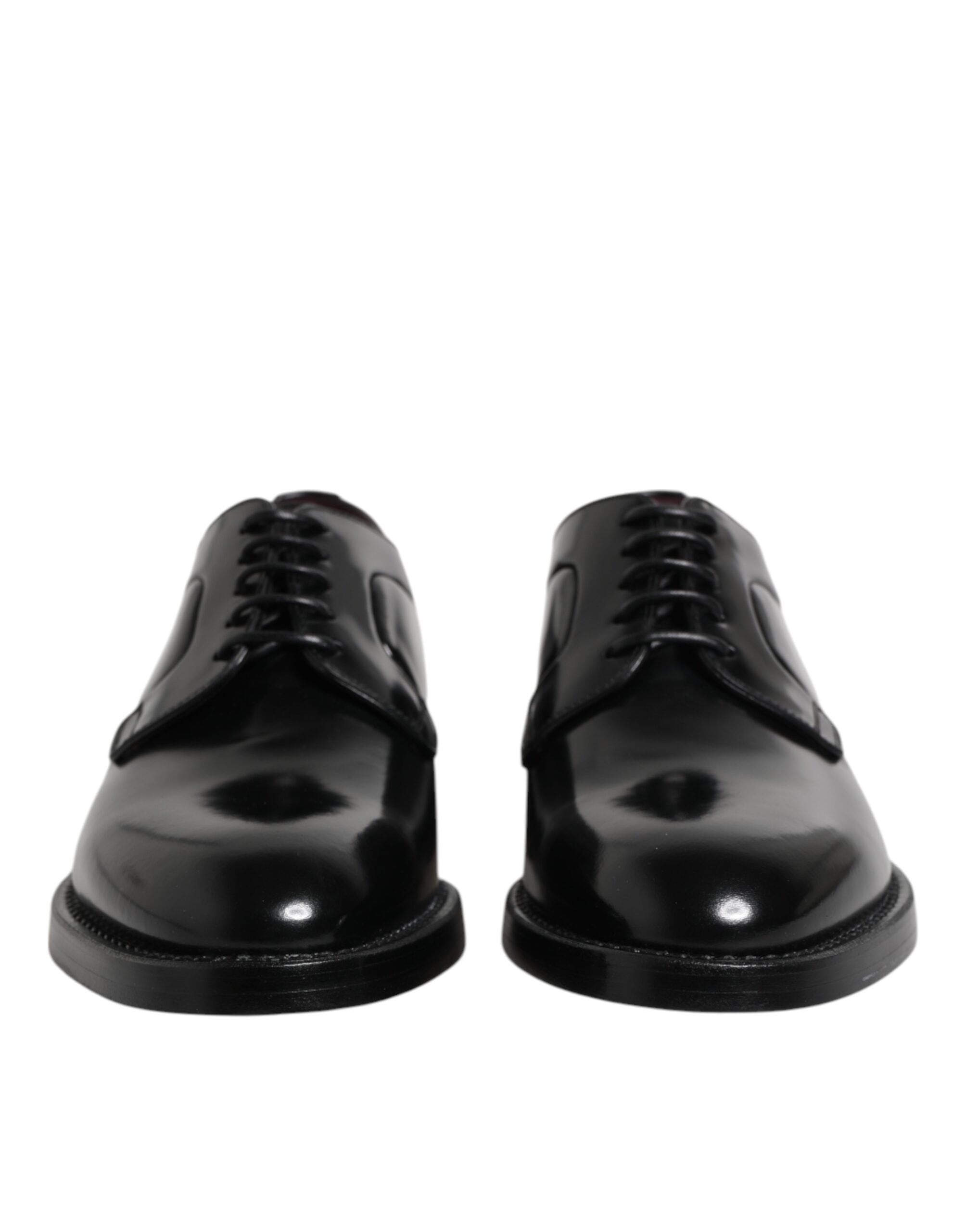 Black Calf Leather Lace Up Dress Shoes - ventzia