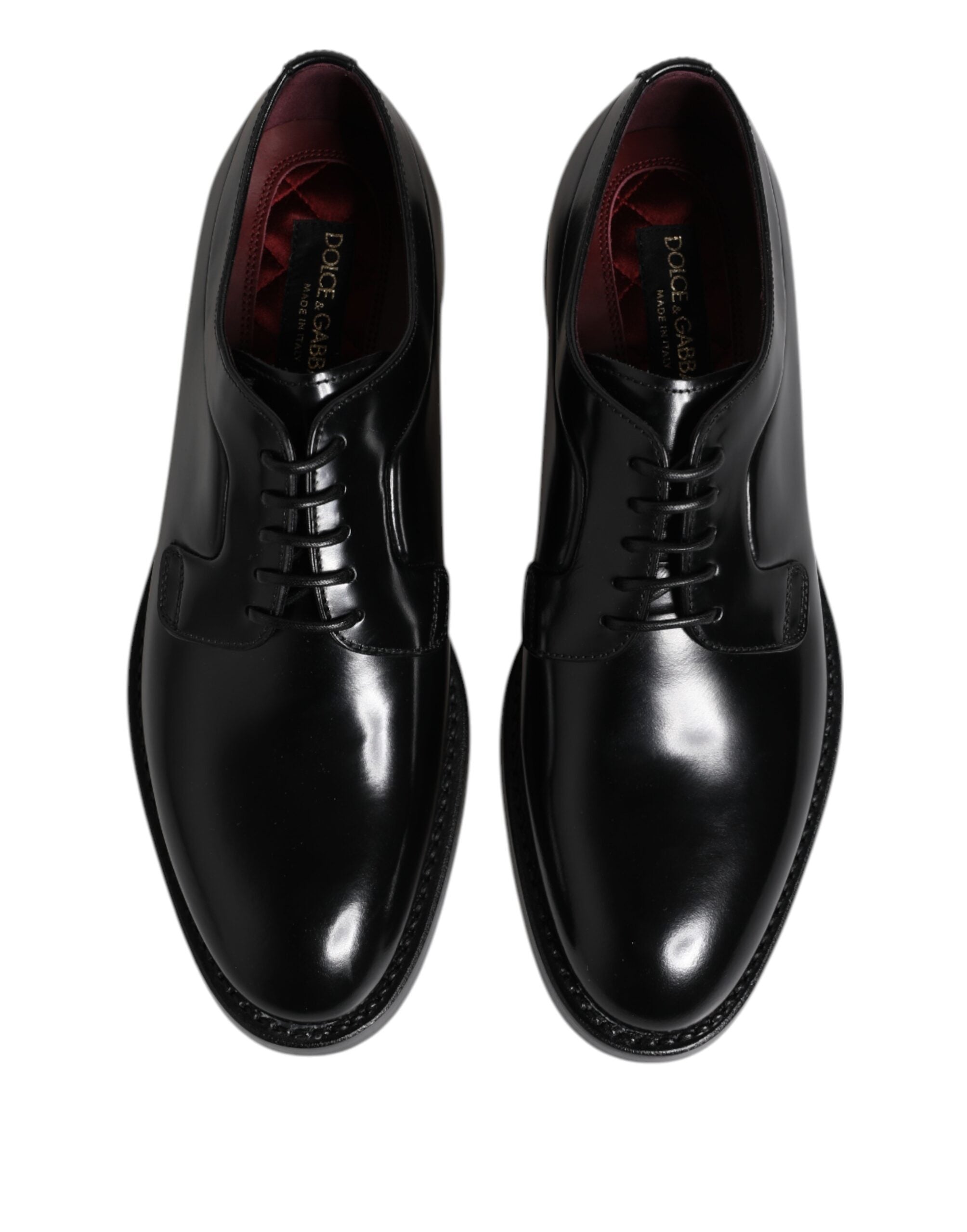 Black Calf Leather Lace Up Dress Shoes - ventzia