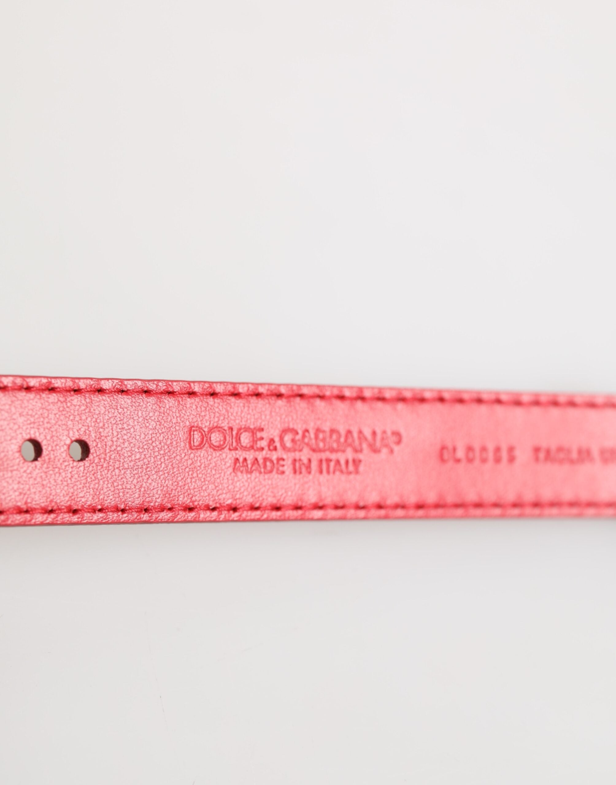 Red Exotic Leather Gold Tone Metal Buckle Women Armband - ventzia