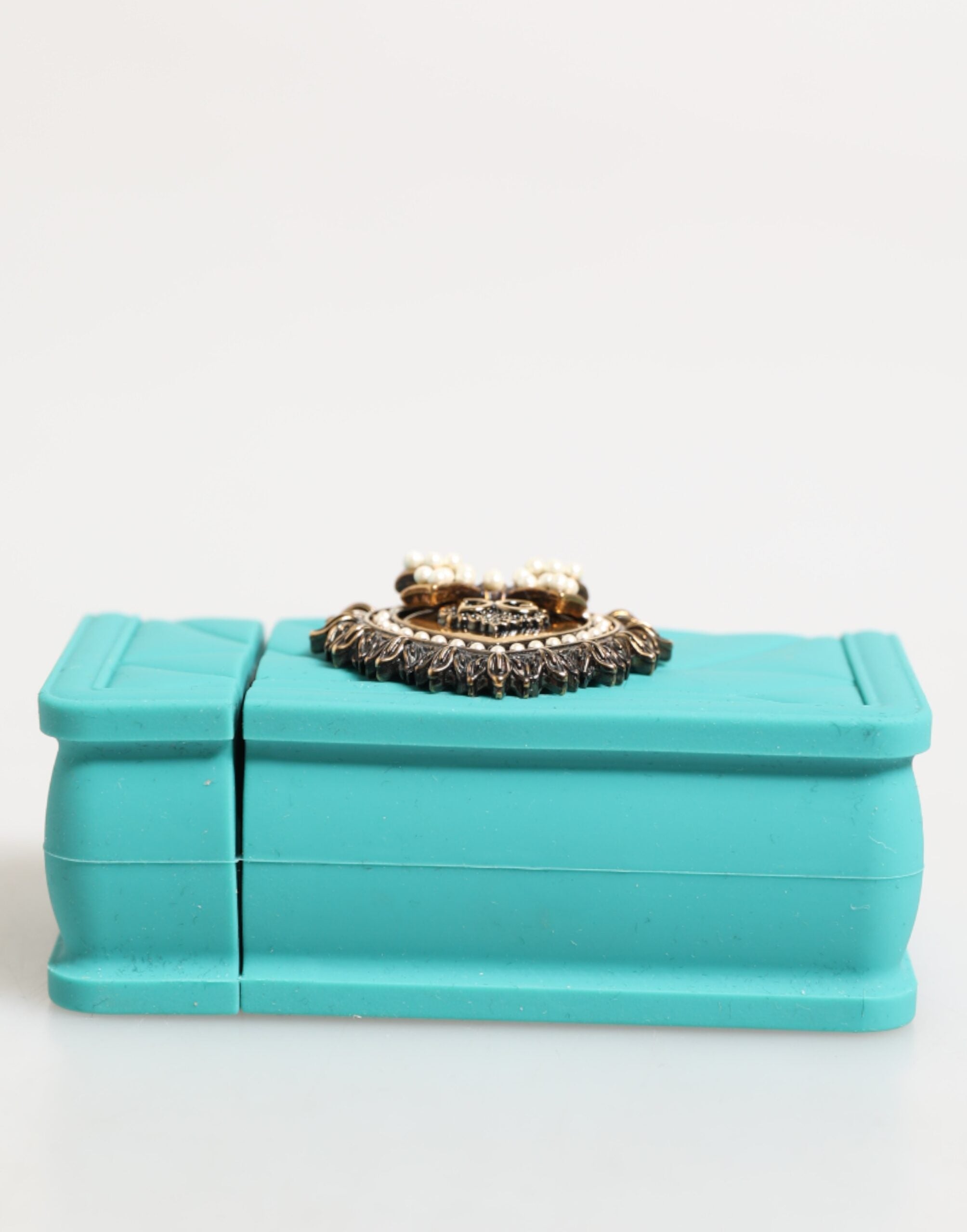 Turquoise Silicone Devotion Heart Cover Bag Airpods Case - ventzia