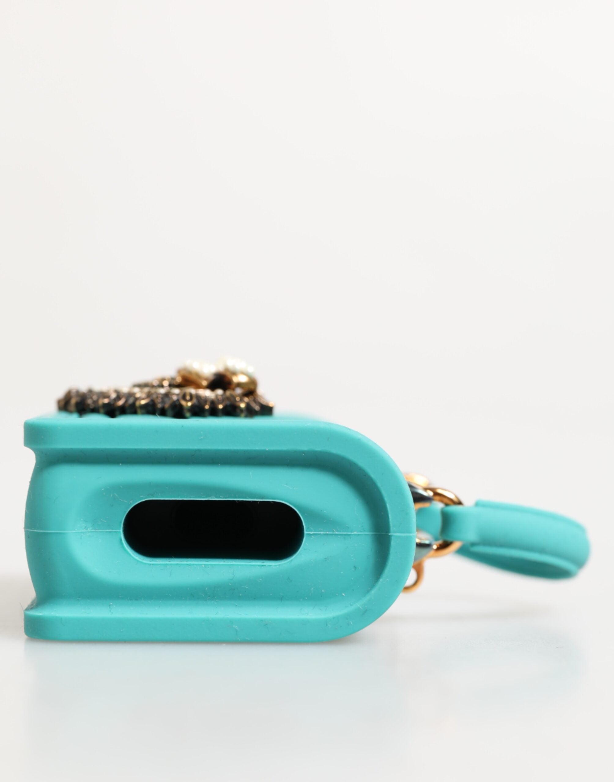 Turquoise Silicone Devotion Heart Cover Bag Airpods Case - ventzia