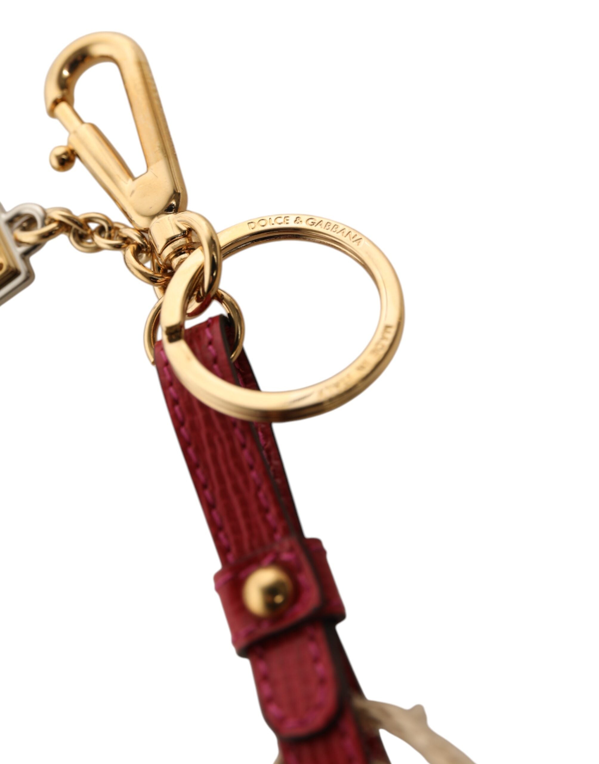 Red Yellow Mini Espadrille Style Charm Keychain Keyring - ventzia