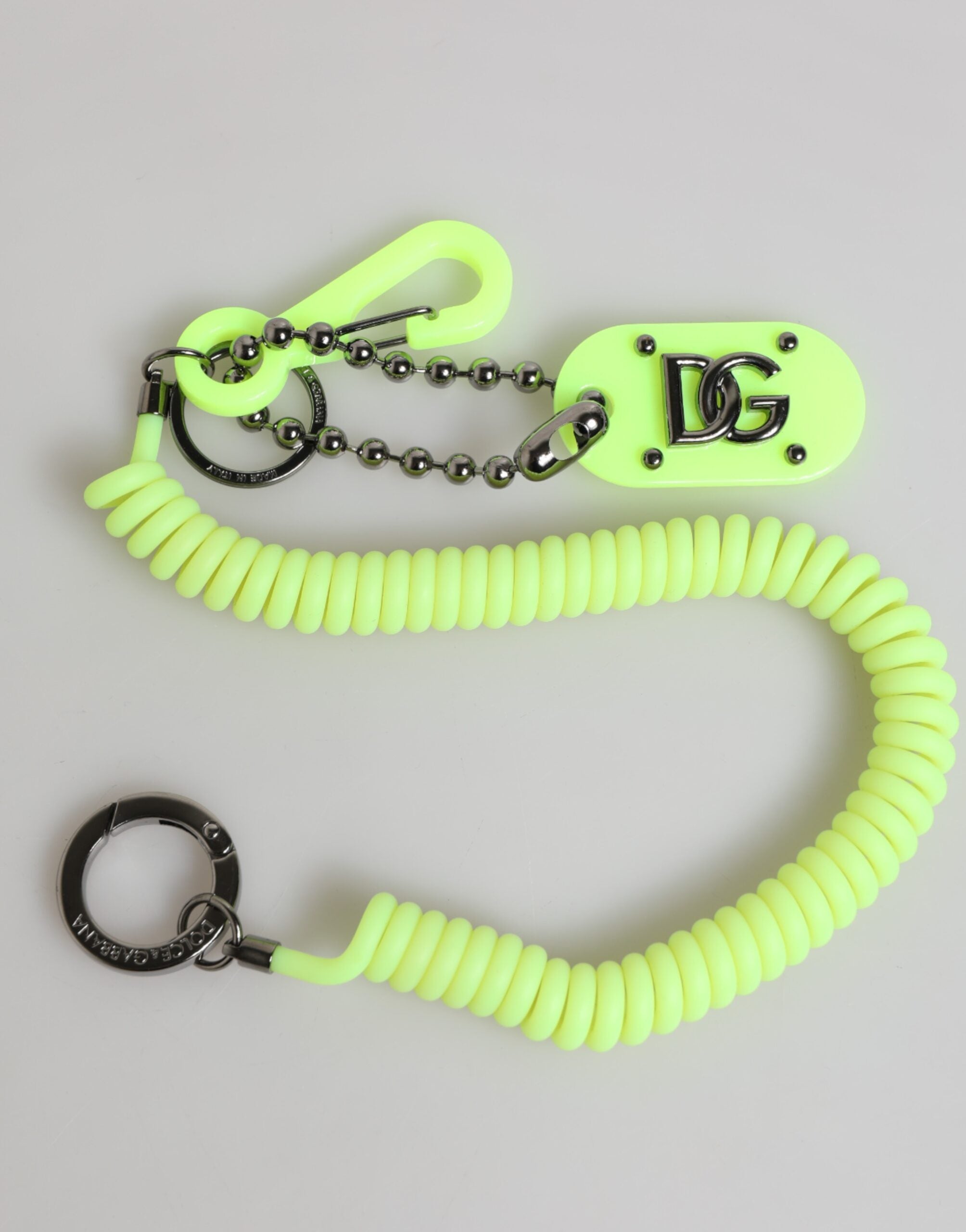Green Springy Key Holder DG Logo Men's Keychain Keyring - ventzia