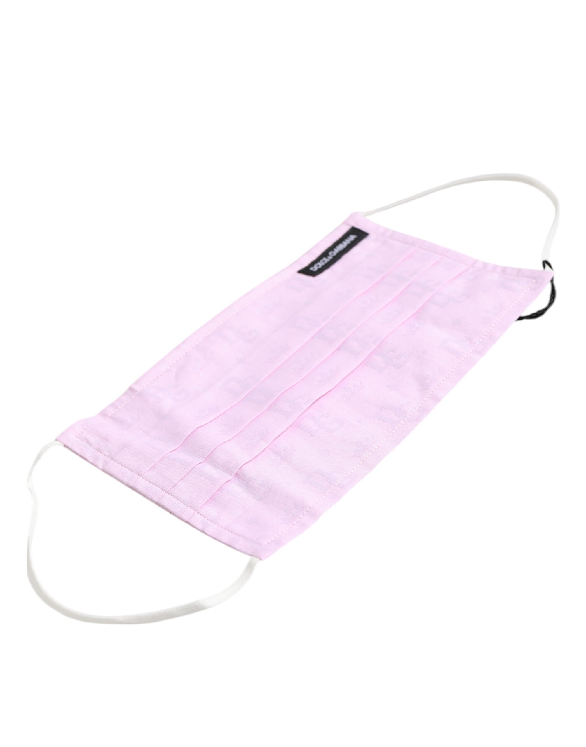 Pink Cotton Logo Elastic Ear Strap Face Mask - ventzia