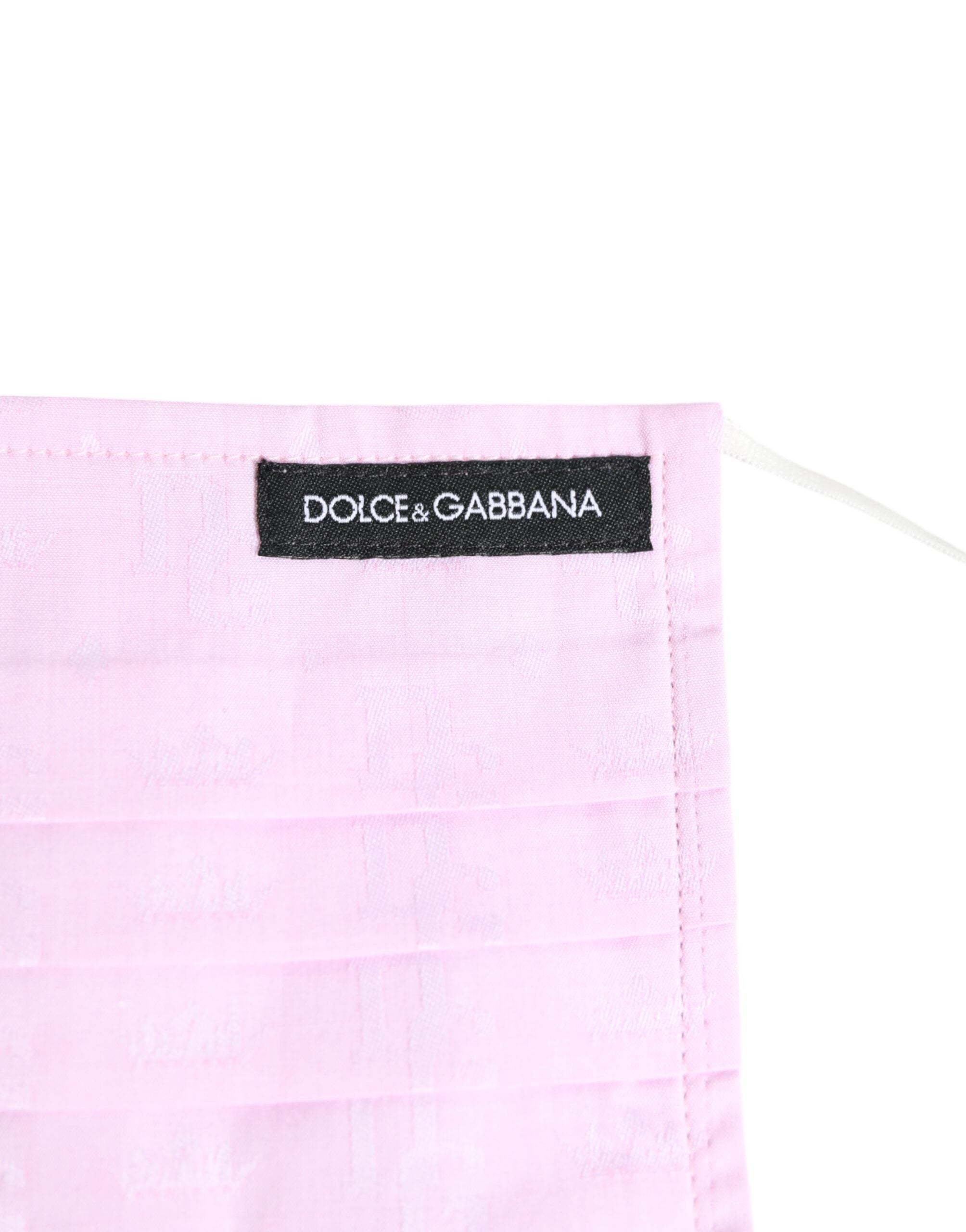 Pink Cotton Logo Elastic Ear Strap Face Mask - ventzia