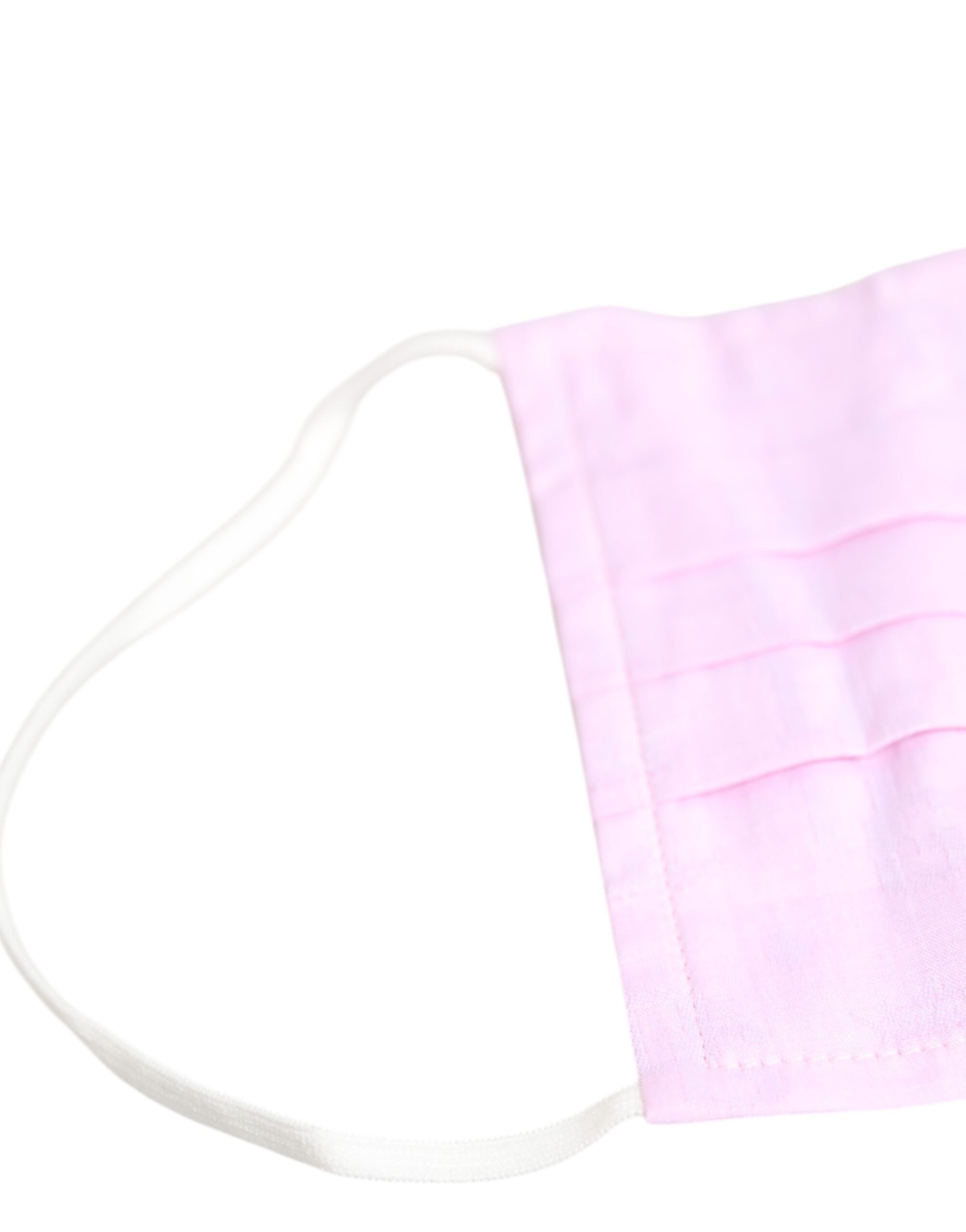 Pink Cotton Logo Elastic Ear Strap Face Mask - ventzia