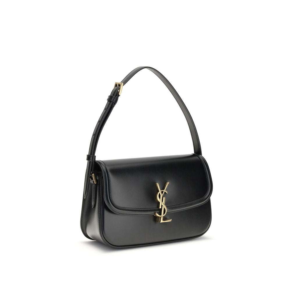 Black Calf Leather Bos Taurus Shoulder Bag - ventzia