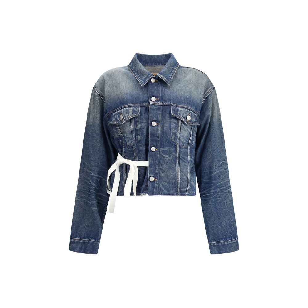 Blue Cotton Denim Jacket - ventzia