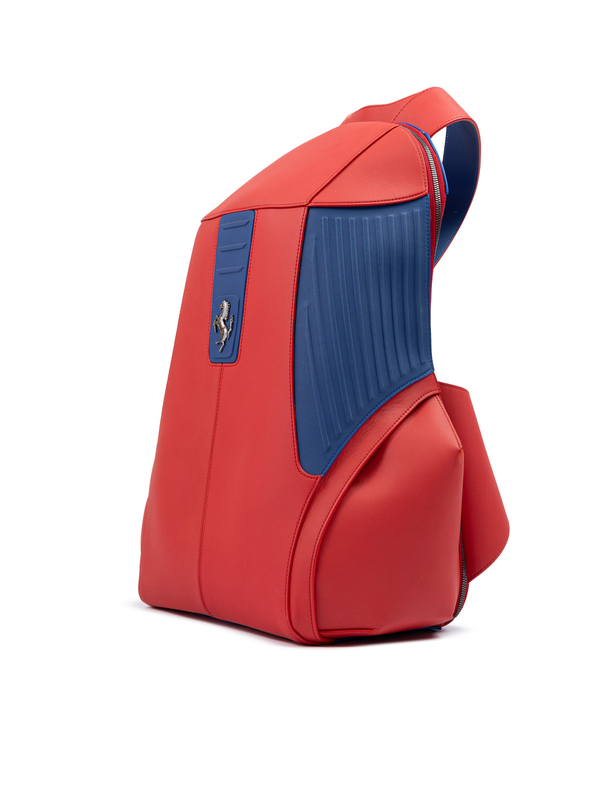 Red Leather Technical Backpack - ventzia