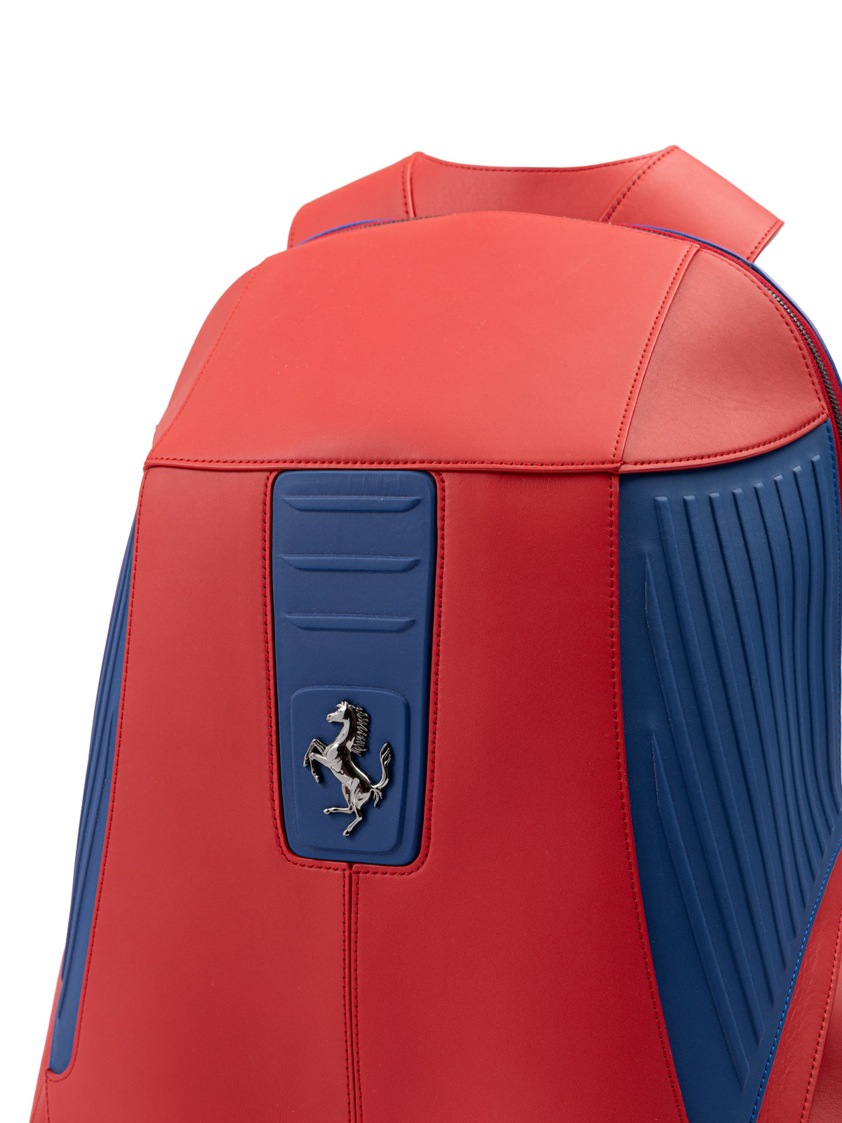 Red Leather Technical Backpack - ventzia
