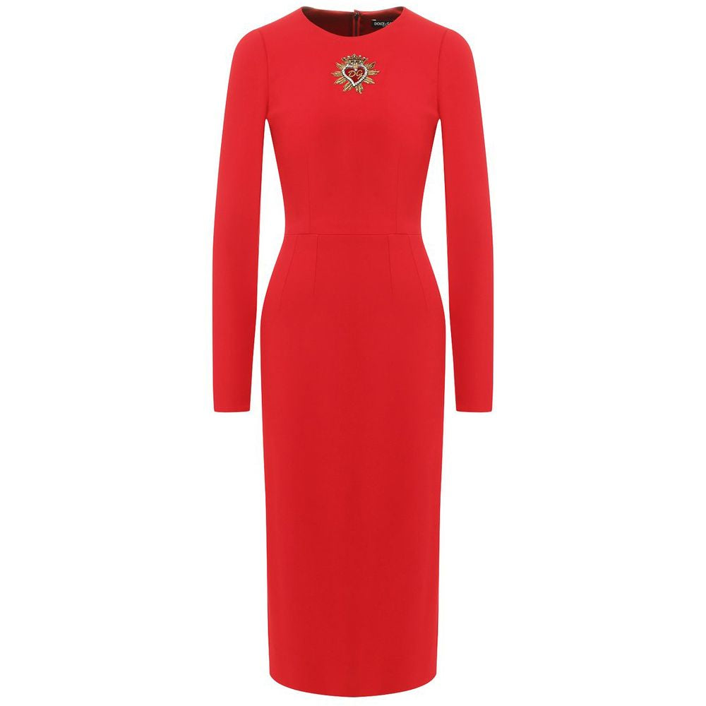Red Viscose Dress - ventzia