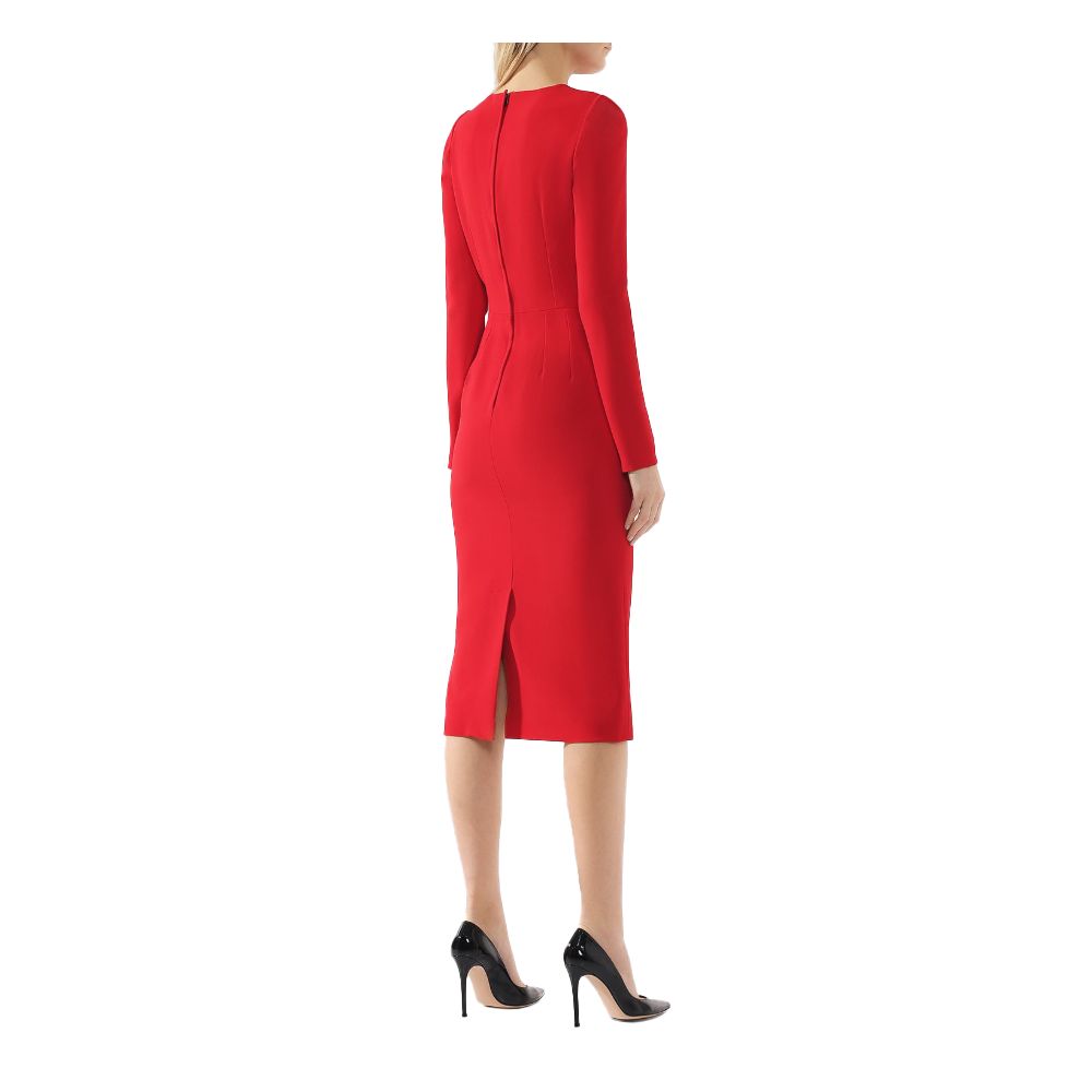 Red Viscose Dress - ventzia