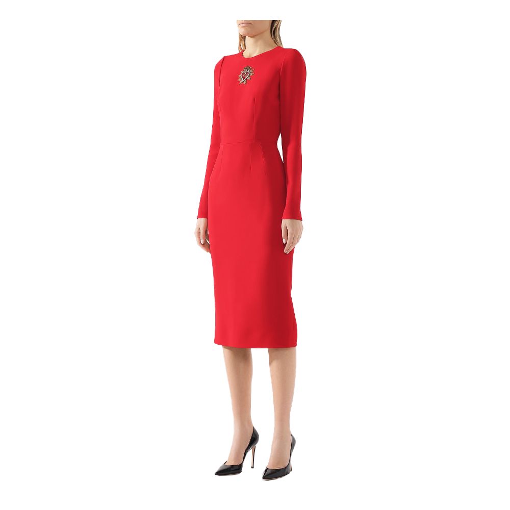 Red Viscose Dress - ventzia