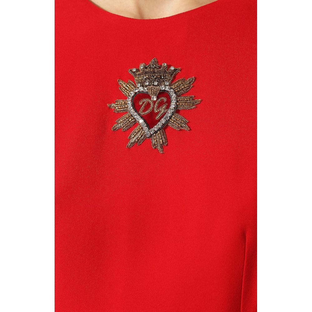Red Viscose Dress - ventzia