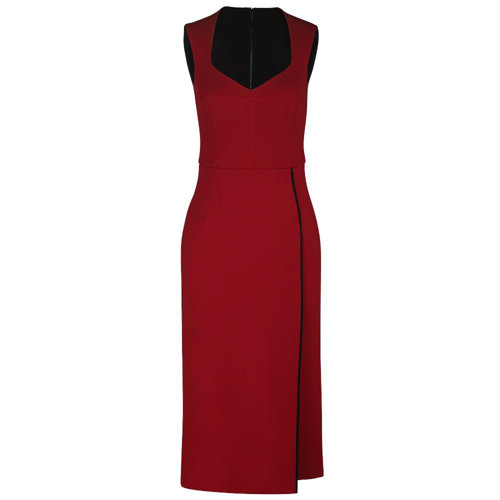 Red Viscose Dress - ventzia