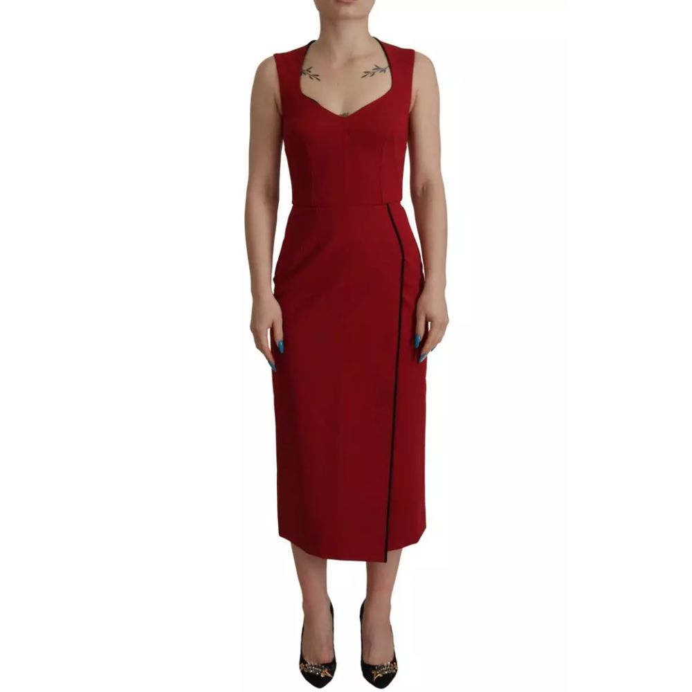 Red Viscose Dress - ventzia