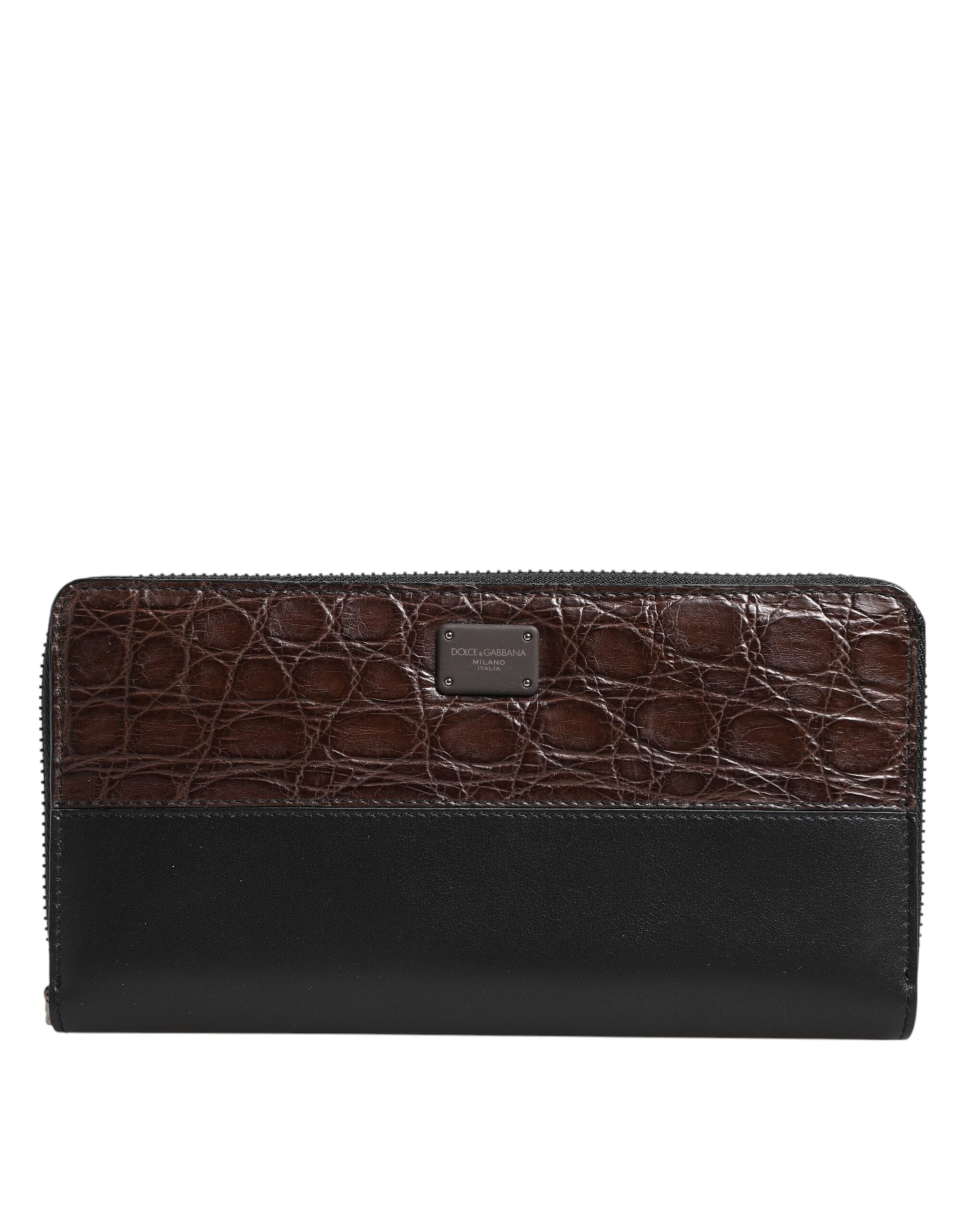 Black Brown Exotic Leather Men Continental Clutch Wallet - ventzia