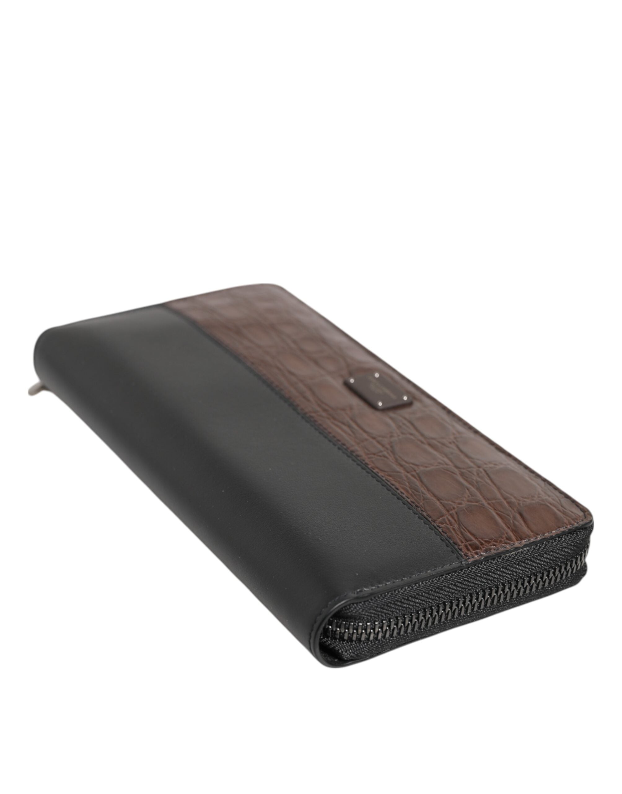 Black Brown Exotic Leather Men Continental Clutch Wallet - ventzia