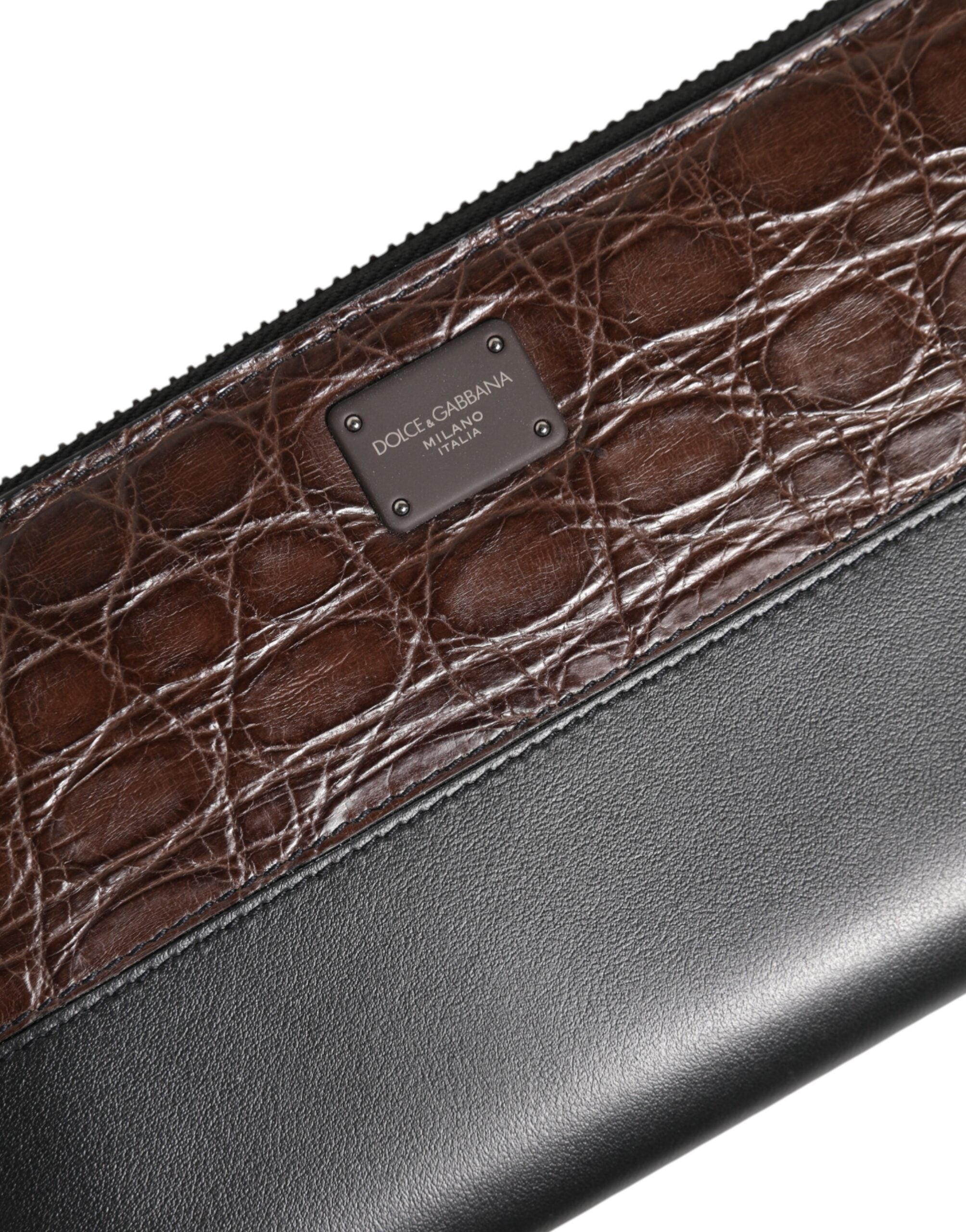 Black Brown Exotic Leather Men Continental Clutch Wallet - ventzia