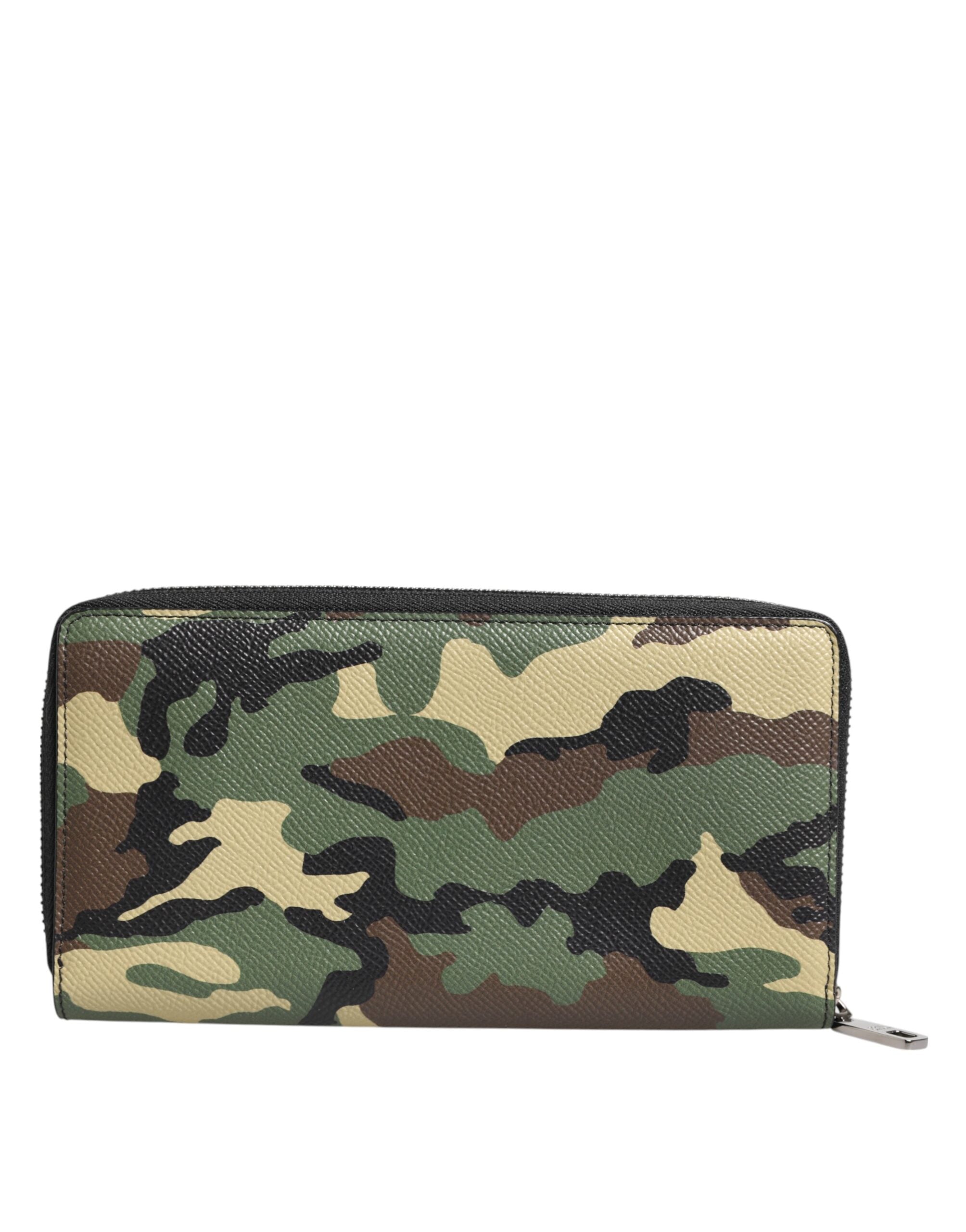 Multicolor Camouflage Logo Zip Around Continental Wallet - ventzia