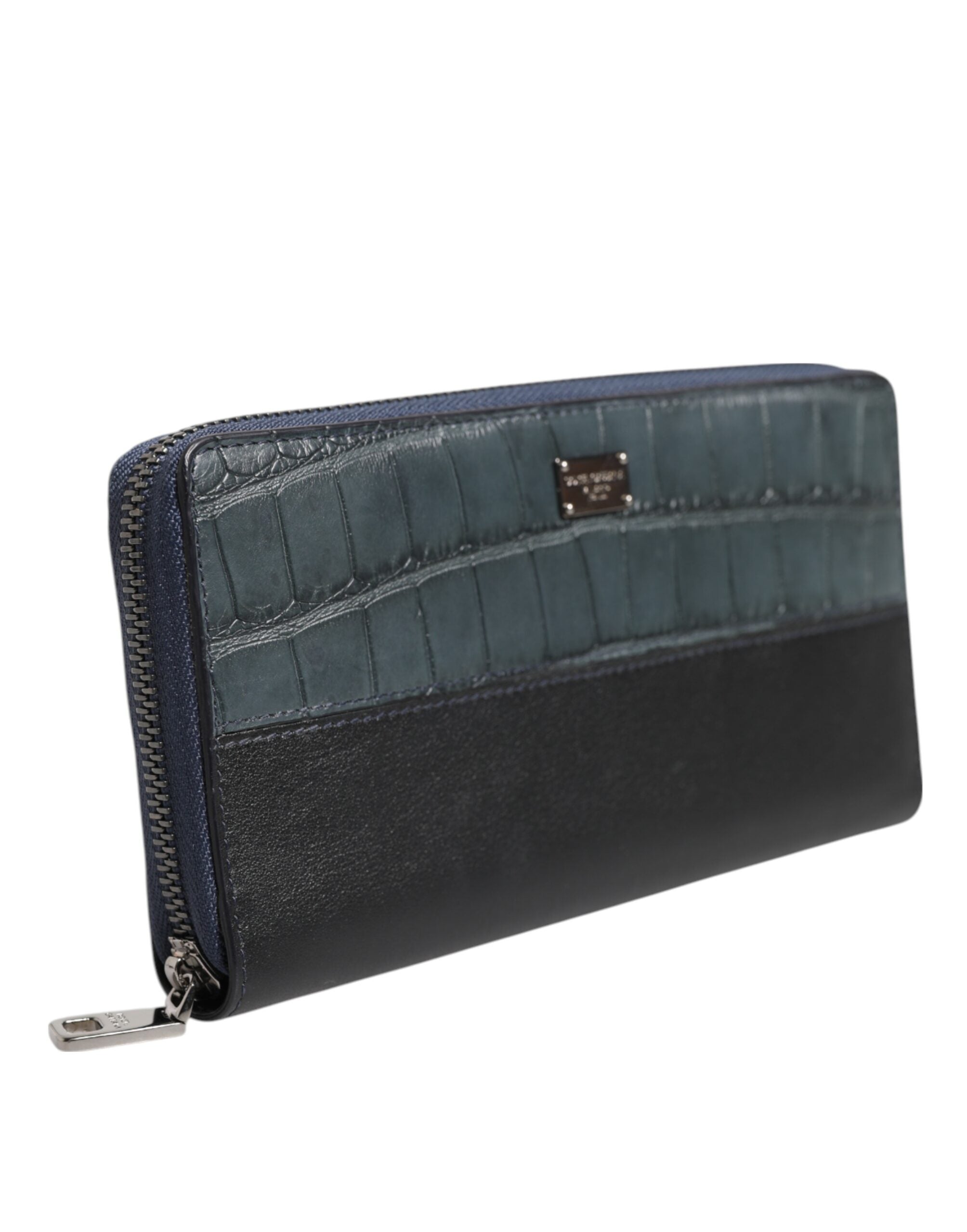 Black Blue Exotic Leather Men Continental Clutch Wallet - ventzia