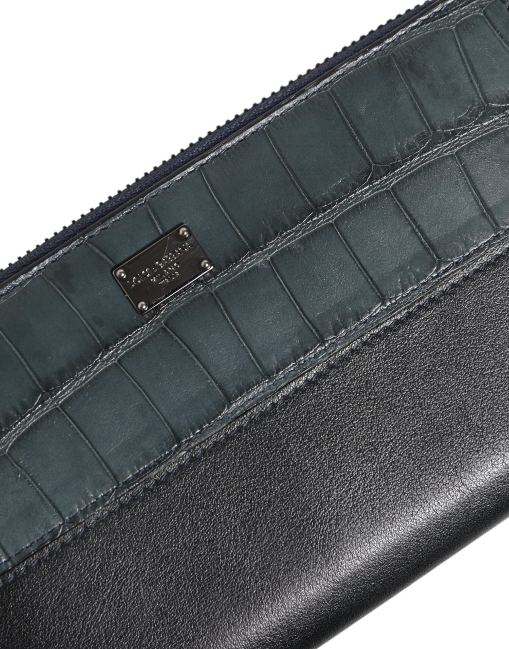 Black Blue Exotic Leather Men Continental Clutch Wallet - ventzia