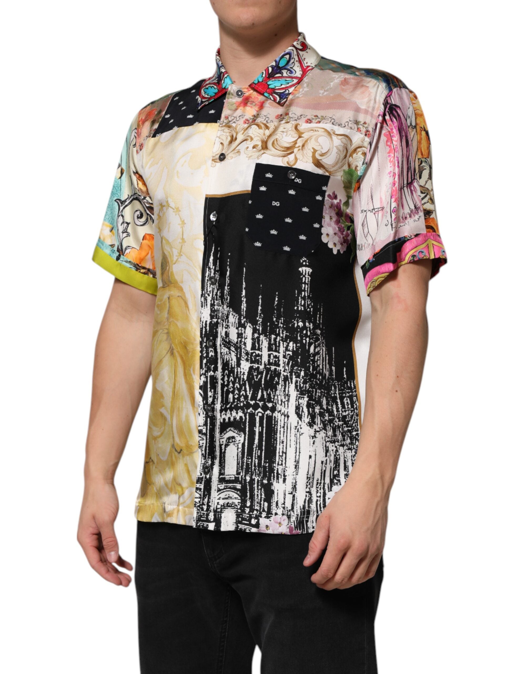 Multicolor Printed Button Down Casual Shirt - ventzia