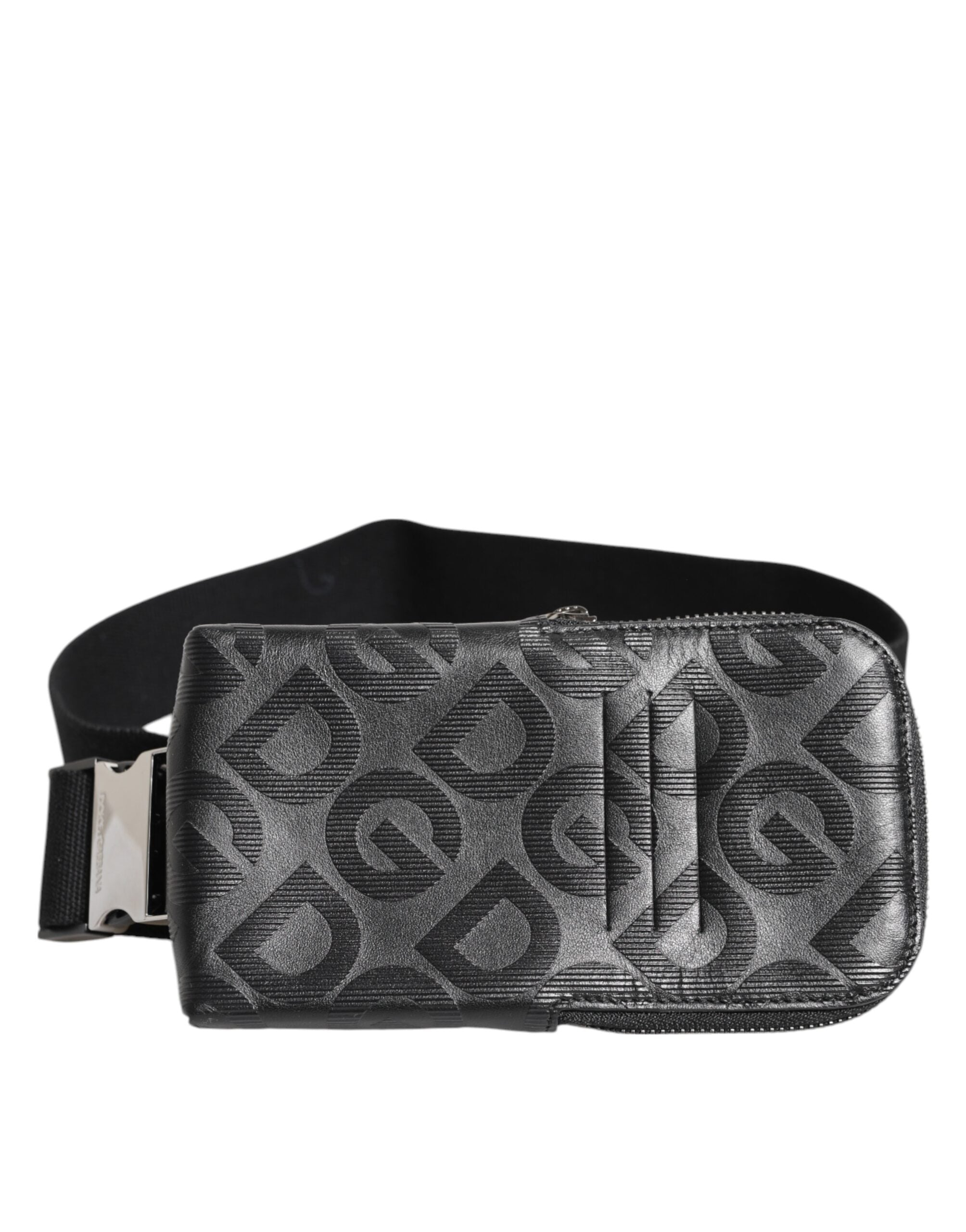 Gray DG Logo Mania Purse Phone Belt Waist Men Borse Bag - ventzia