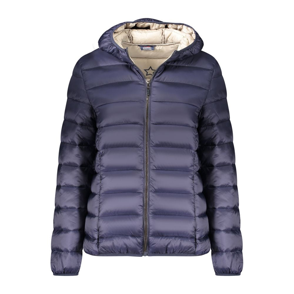 Blue Polyamide Women Jacket - ventzia