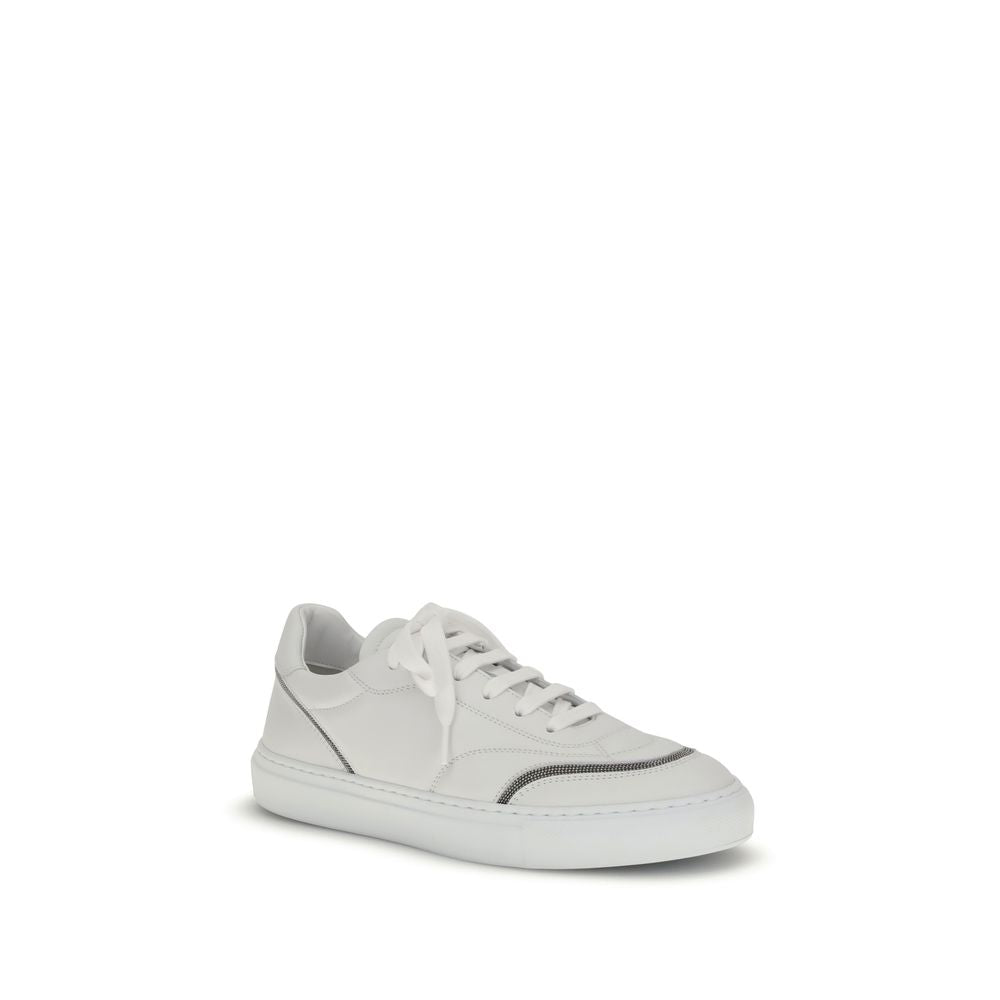 White Calf Leather Bos Taurus Low Top Sneakers - ventzia