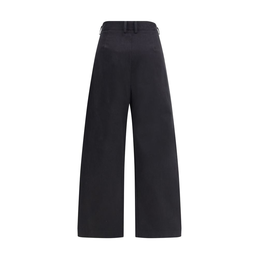 Black Cotton Casual Pants - ventzia