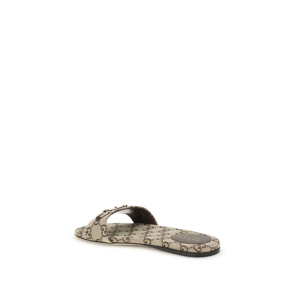 Beige Cotton Sandals