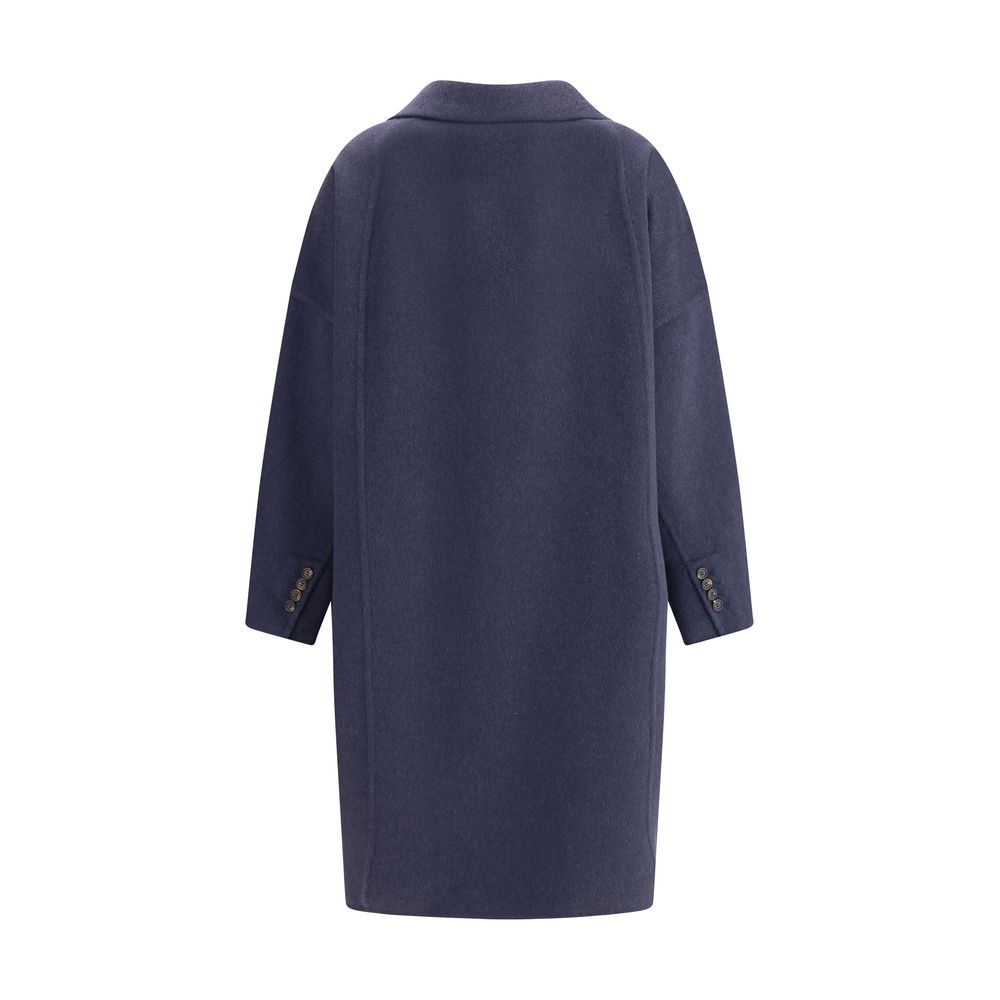 Blue Cashmere Coat - ventzia