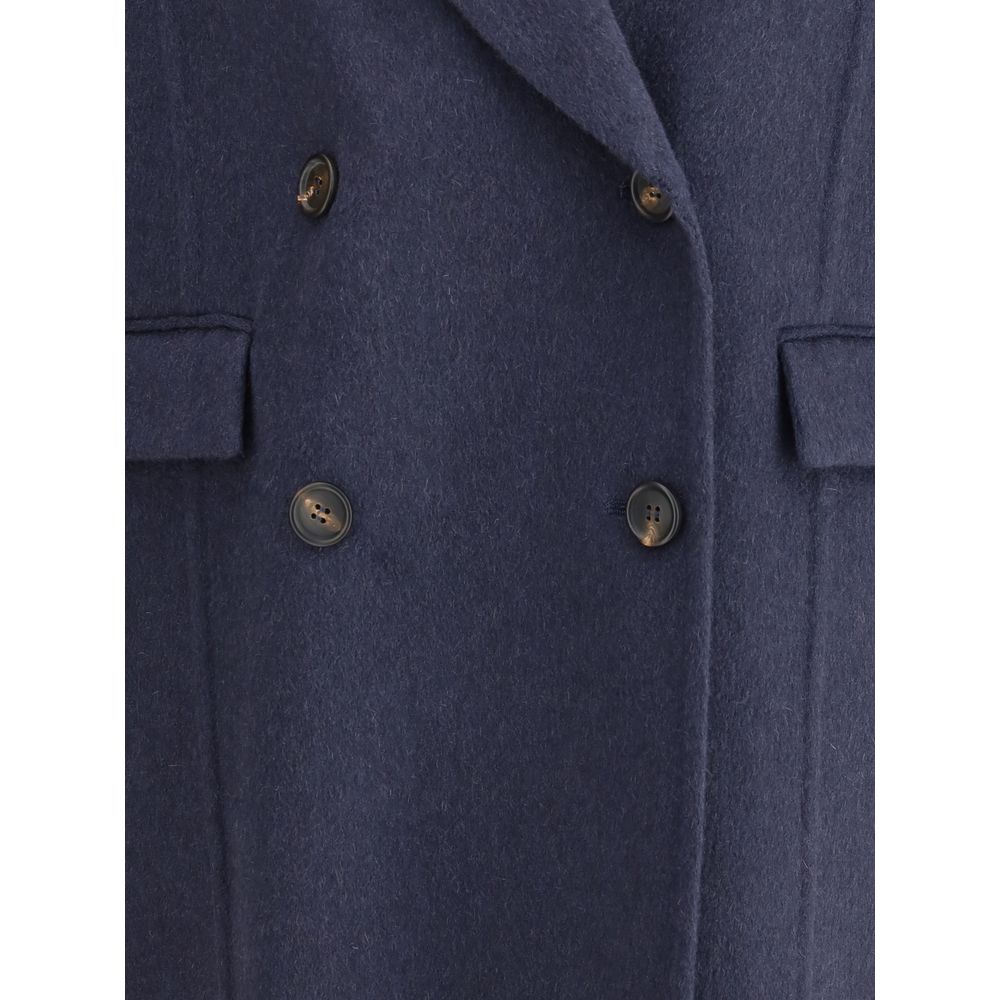 Blue Cashmere Coat - ventzia