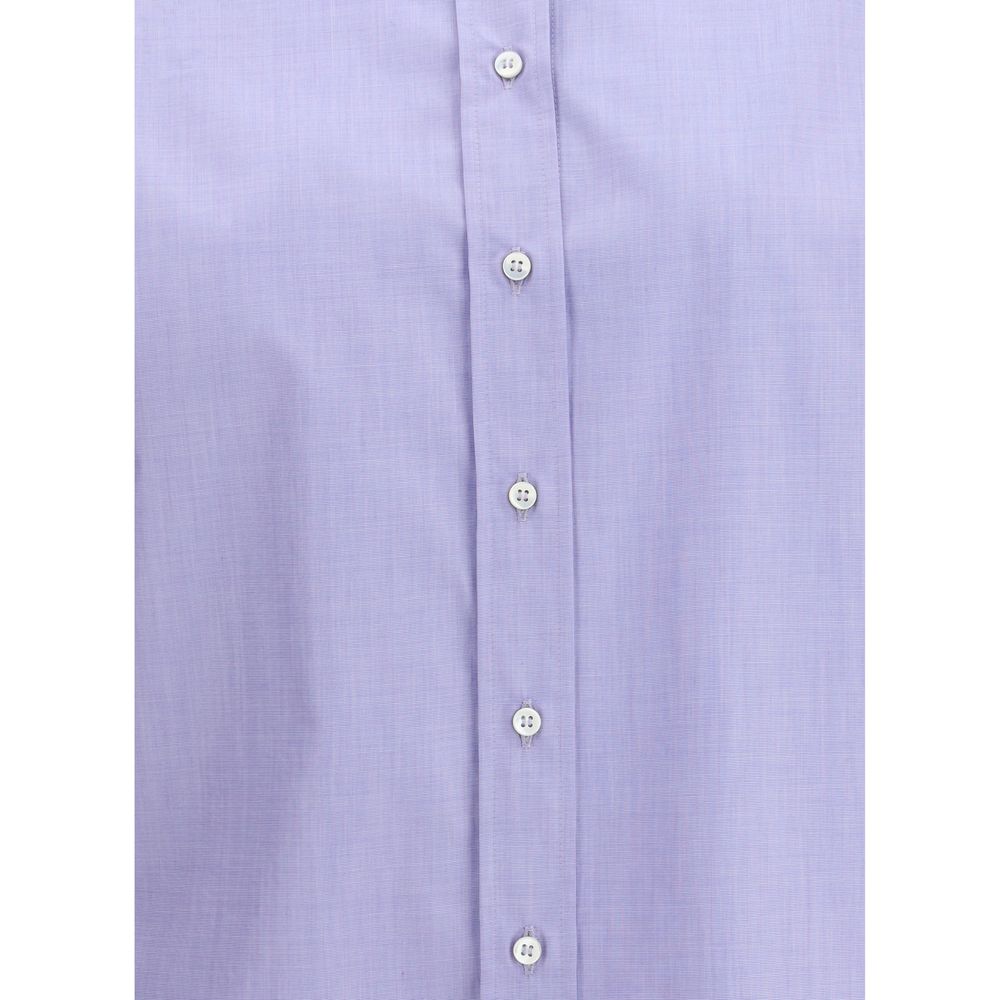 Light Blue Cotton Dress Shirt - ventzia
