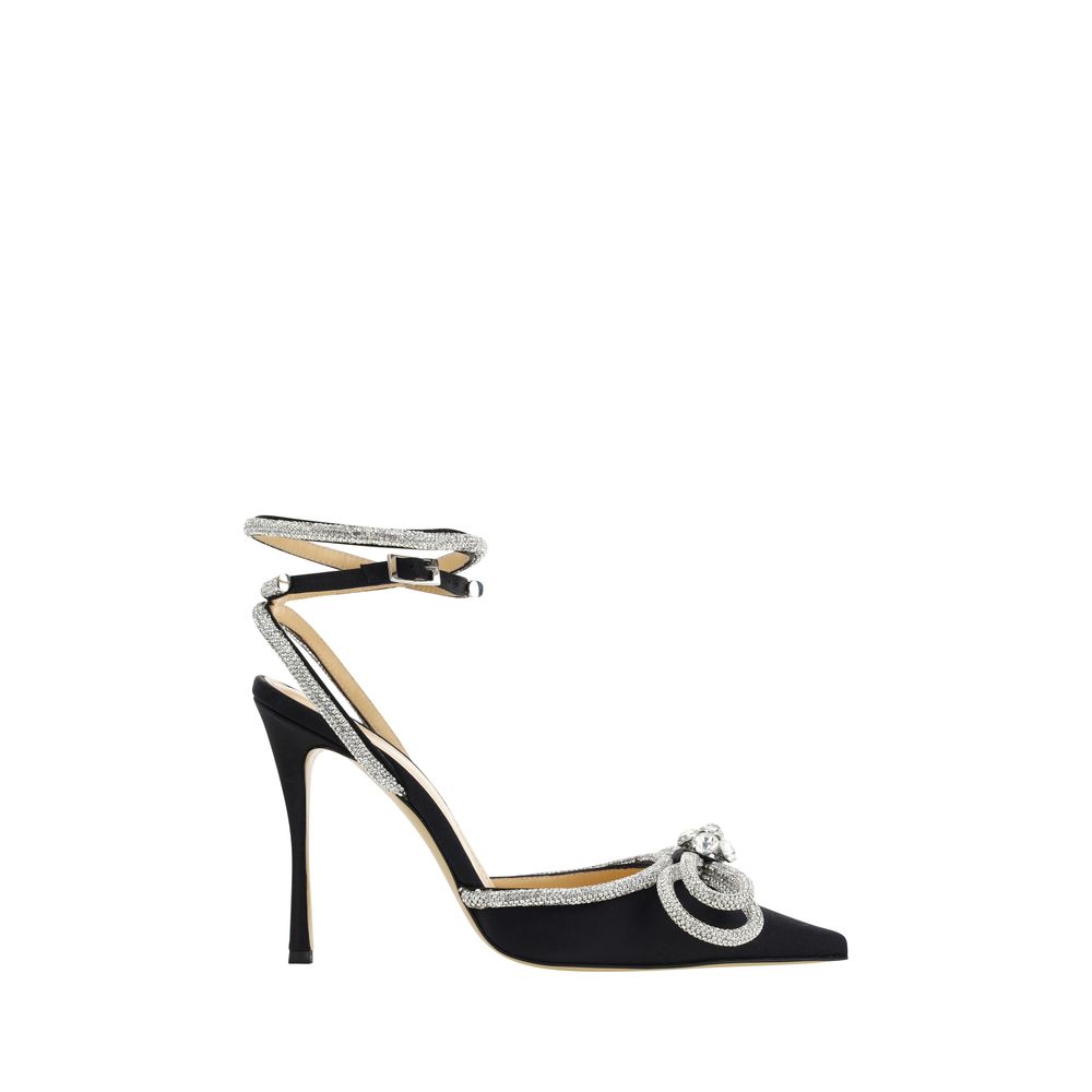 Black Silk Stiletto Heel Sandals - ventzia