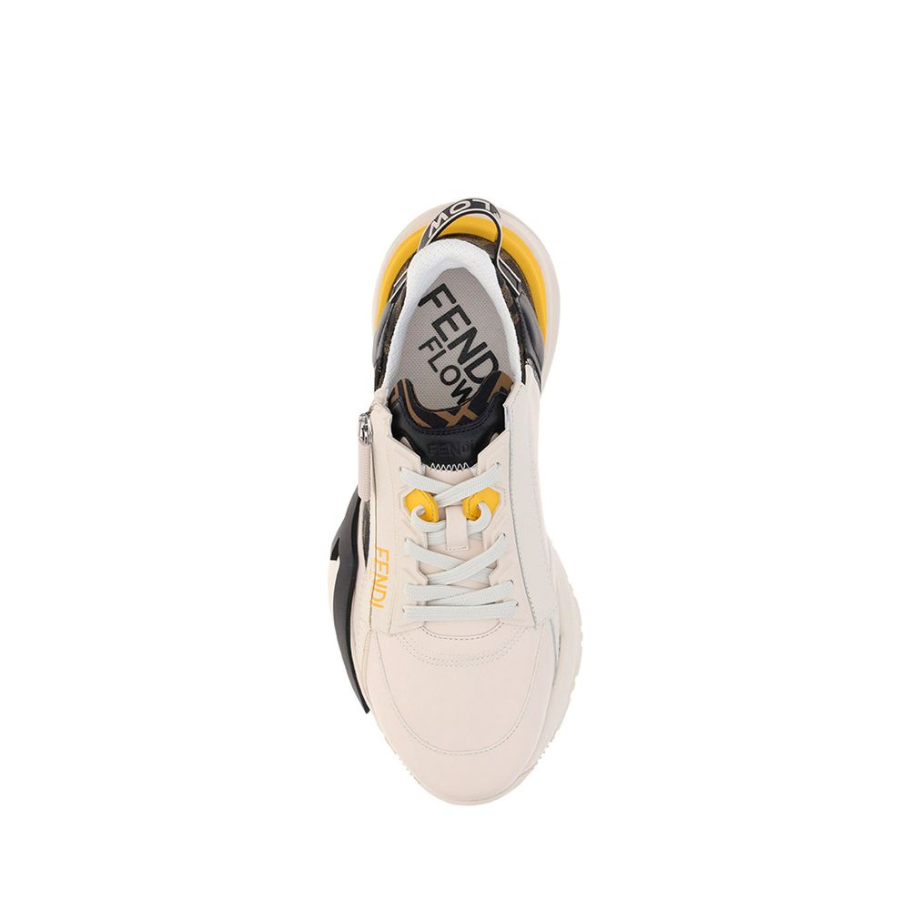 White Calf Leather Bos Taurus Athletic Sneakers - ventzia