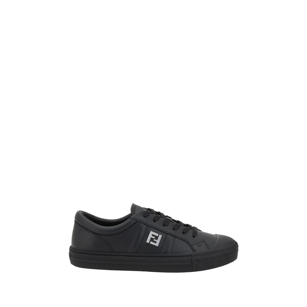 Black Calf Leather Bos Taurus Athletic Sneakers - ventzia