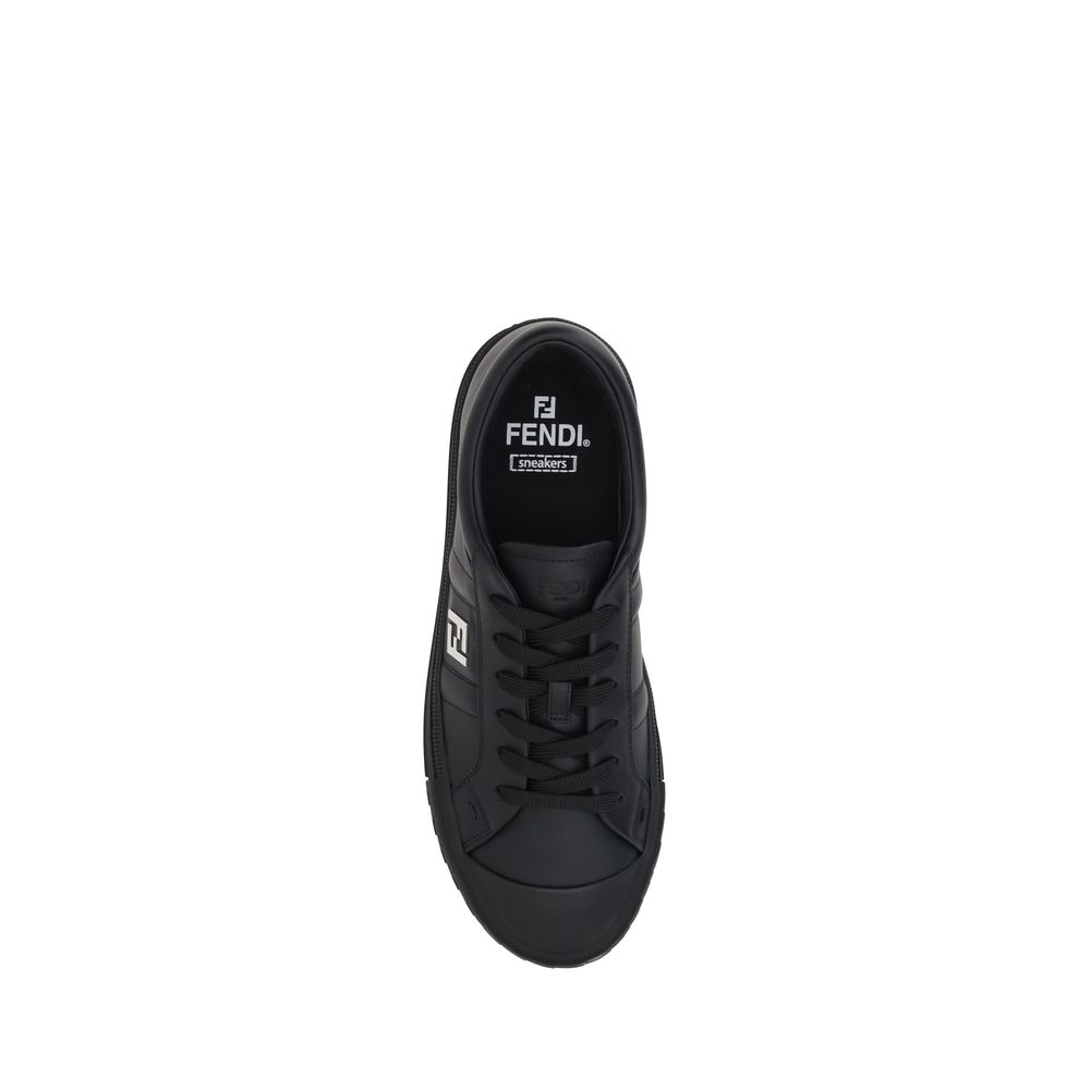 Black Calf Leather Bos Taurus Athletic Sneakers - ventzia