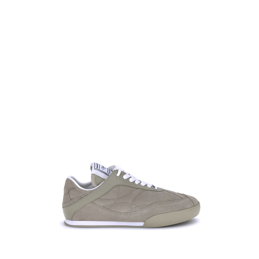 Beige Calf Leather Bos Taurus Low Top Sneakers - ventzia