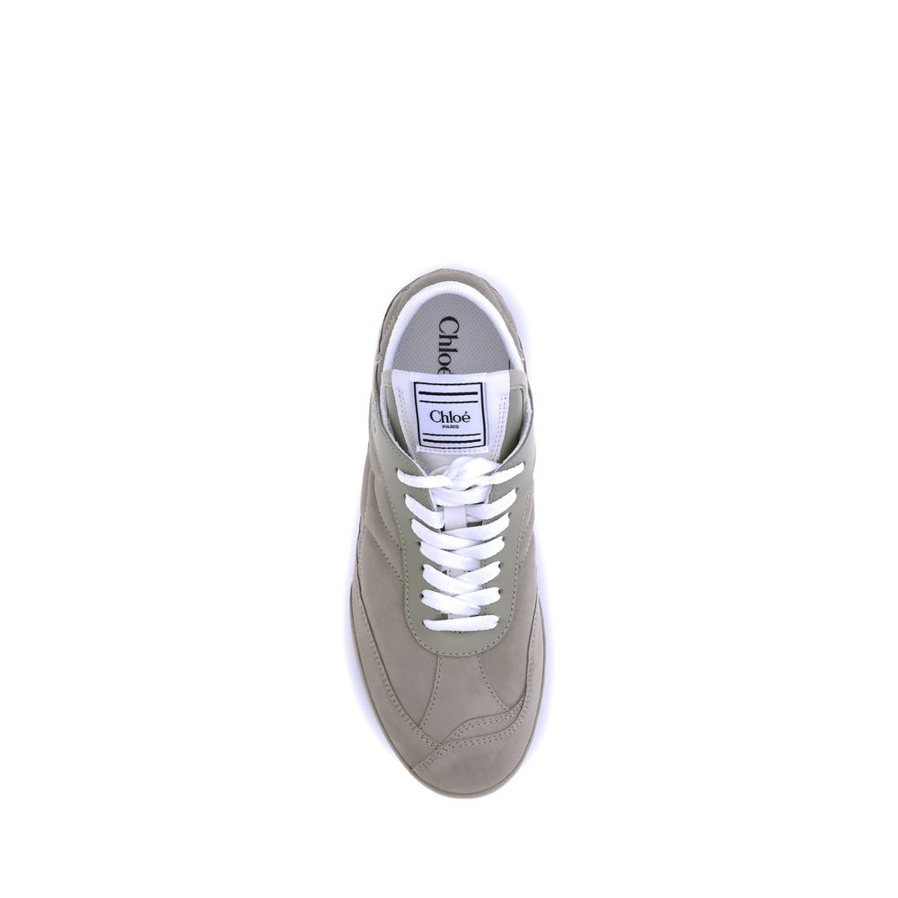 Beige Calf Leather Bos Taurus Low Top Sneakers - ventzia