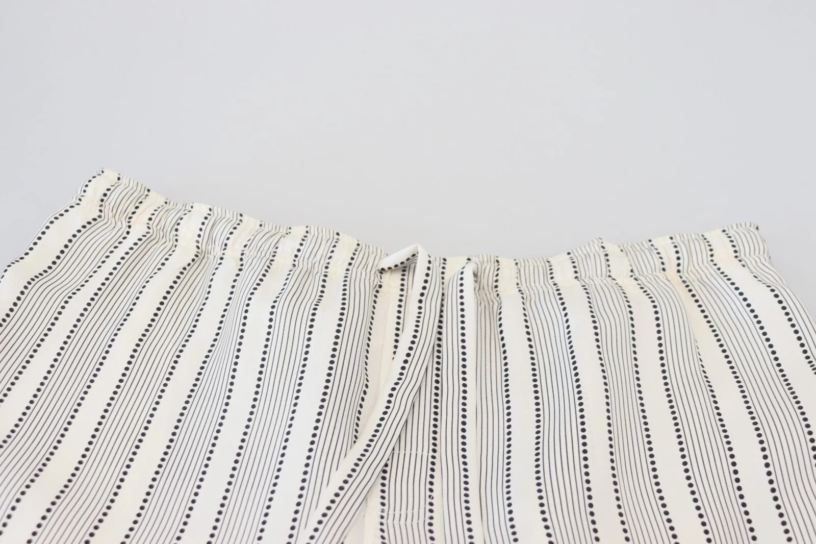 White Stripes Silk Lounge Trouser Pants - ventzia