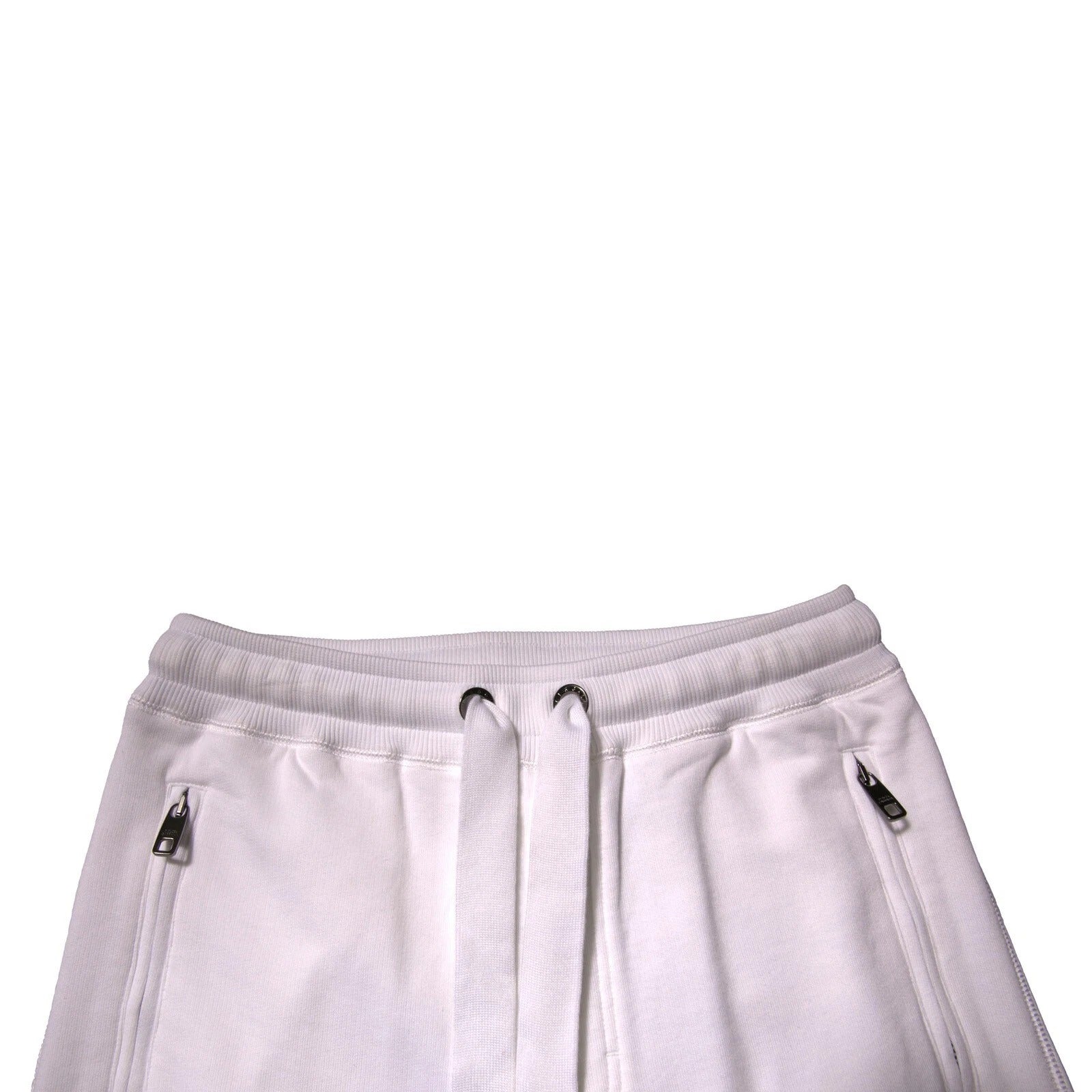 White Logo Tape Jogger Cotton Sweatpant Pants - ventzia
