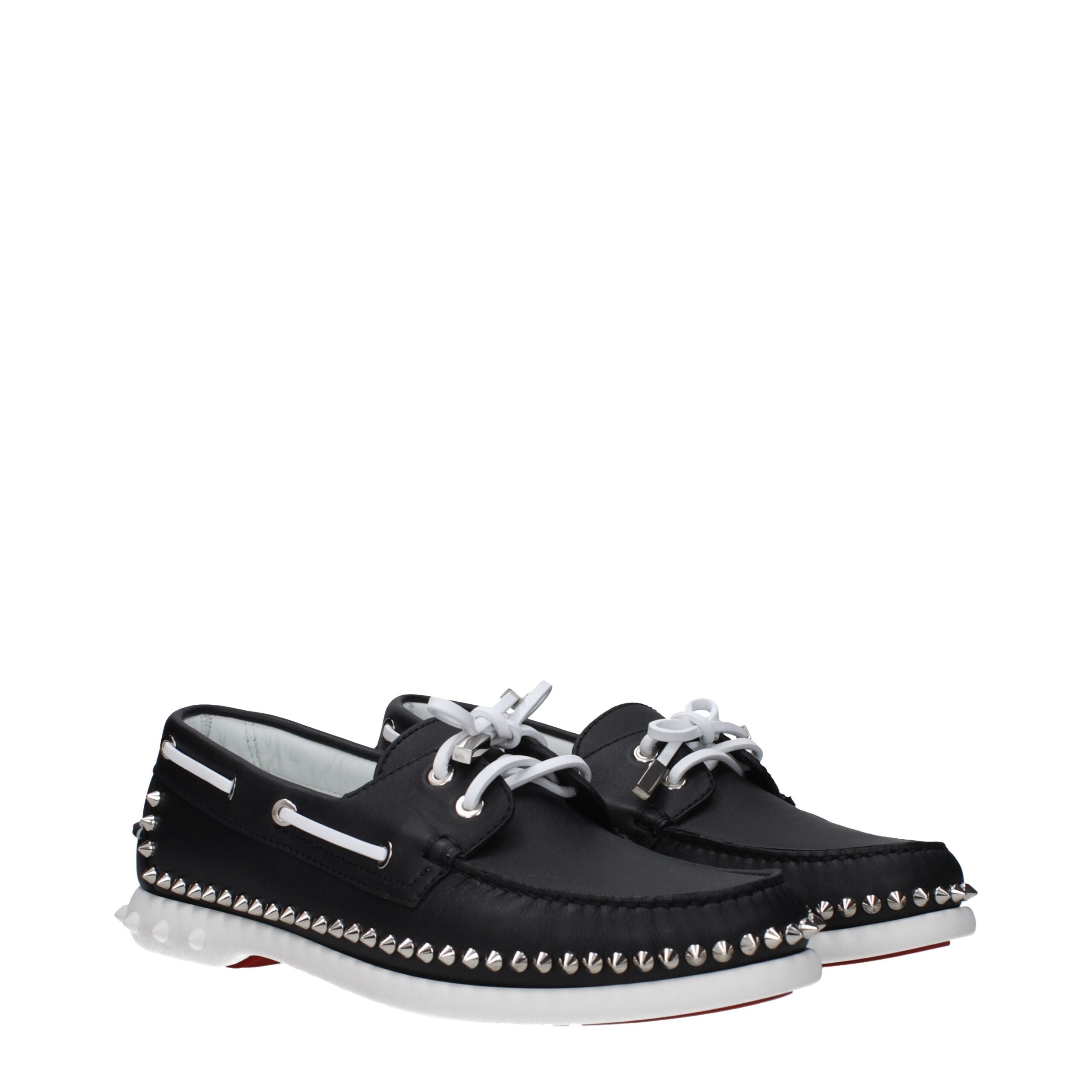 Black Leather Slip-On Loafers - ventzia