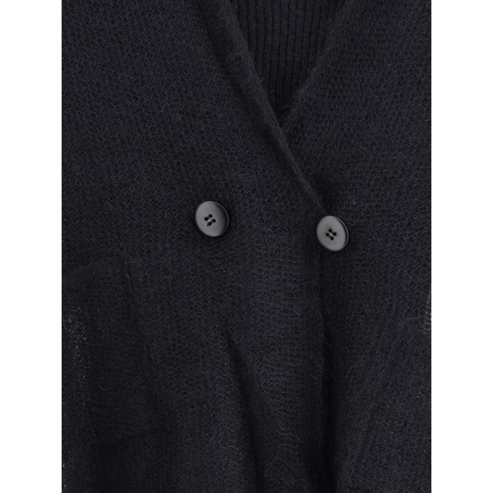 Black Mohair Cardigan - ventzia
