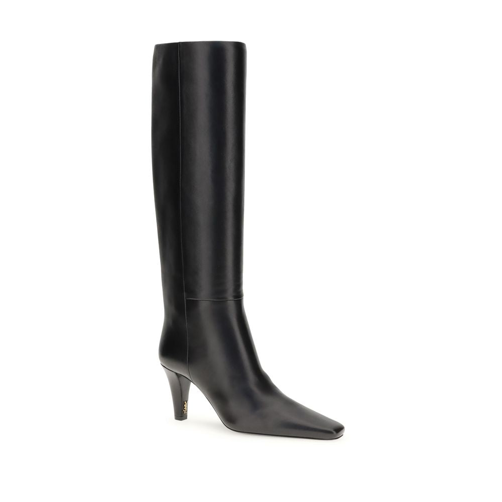 Black Leather Boots - ventzia