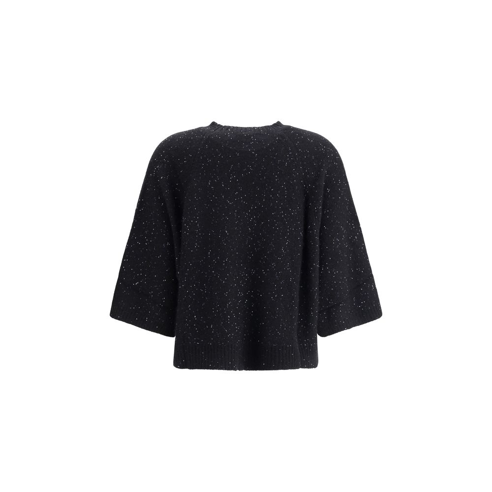 Black Fleece Wool Sweatshirt - ventzia