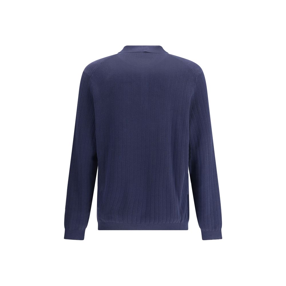 Blue Cotton Sweatshirt - ventzia